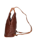 Erika Zaino da donna in vera pelle Casual 80072-MARRONE-CUOIO Chiara Ferretti