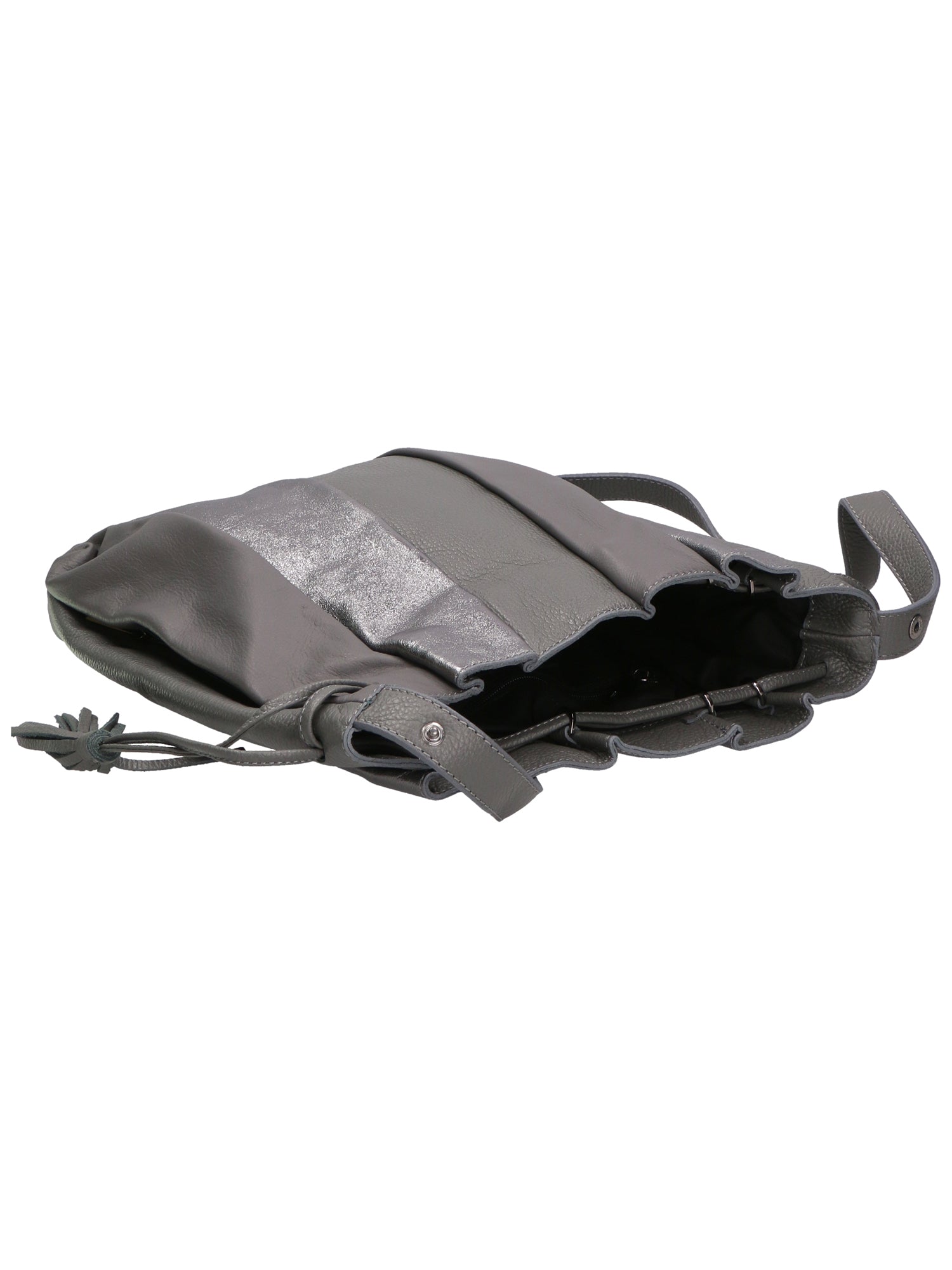 Nunzia Borsa a spalla da donna Vera pelle 576042-GRIGIO GREY Chiara Ferretti