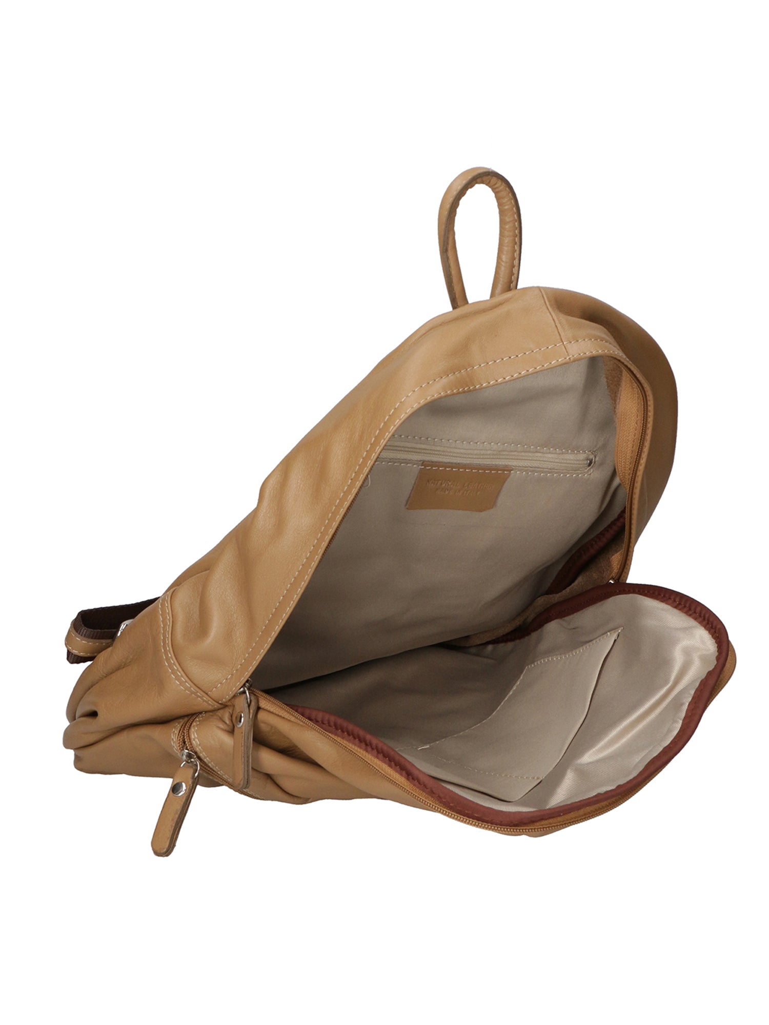 Cloe Zaino da donna in vera pelle Artigianale 6161-S11 TAUPE SCURO Chiara Ferretti