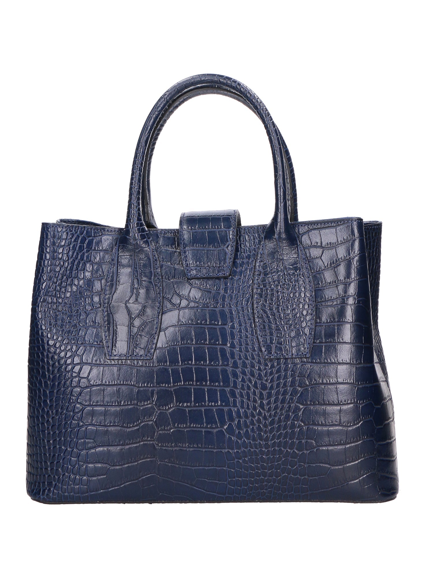 Letizia Borsa a mano da donna Pelle stampata croco 06542-BLU SCURO Chiara Ferretti