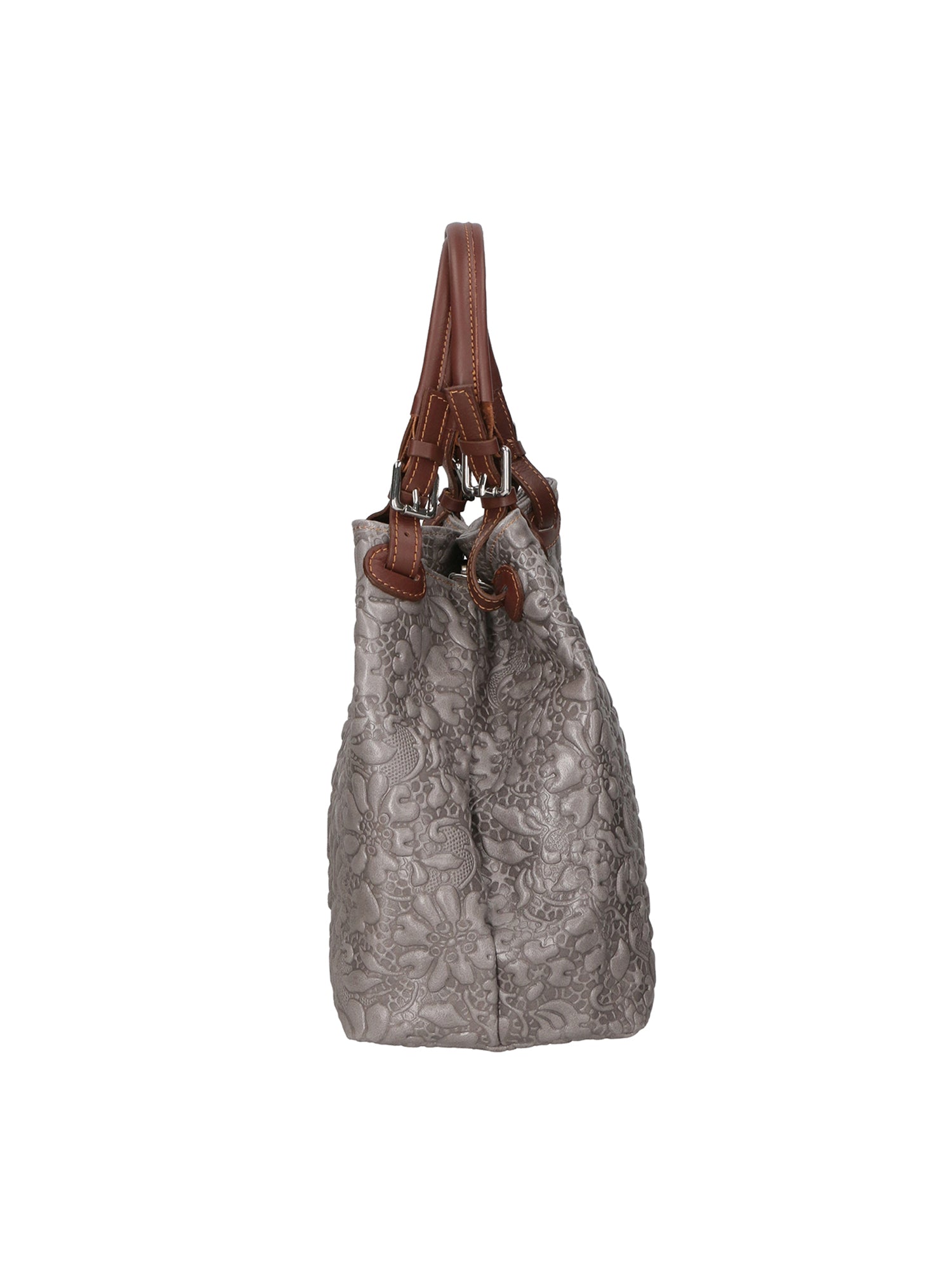 Elenia Borsa a mano da donna Vera pelle 80049-018 GRIGIO MEDIO Chiara Ferretti