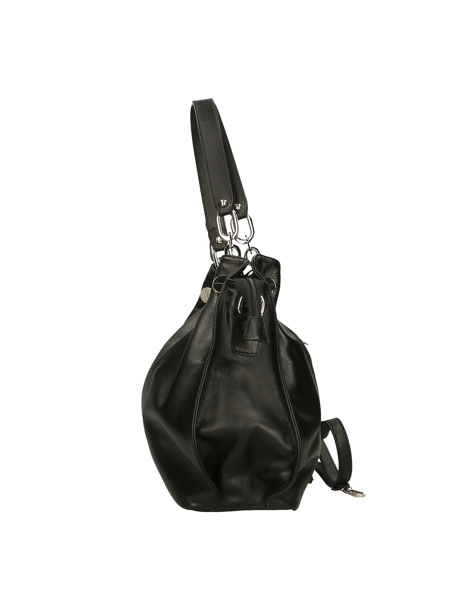 Ereba Borsa a mano da donna Made in Italy 100% pelle 3305-NERO BLACK Chiara Ferretti