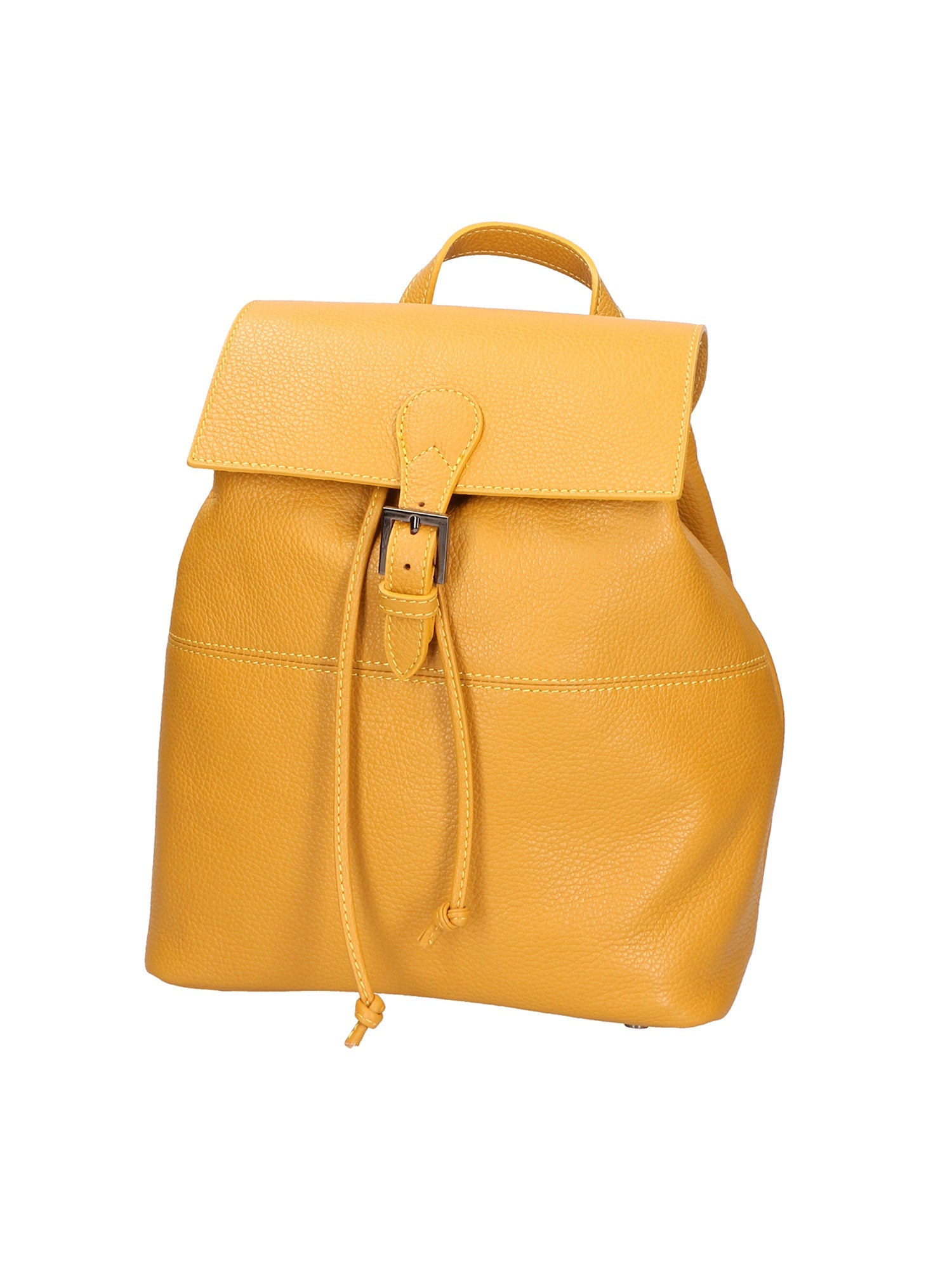 Lorentina 06855-D36 SENAPE Zaino da donna in vera pelle MUSTARD Chiara Ferretti