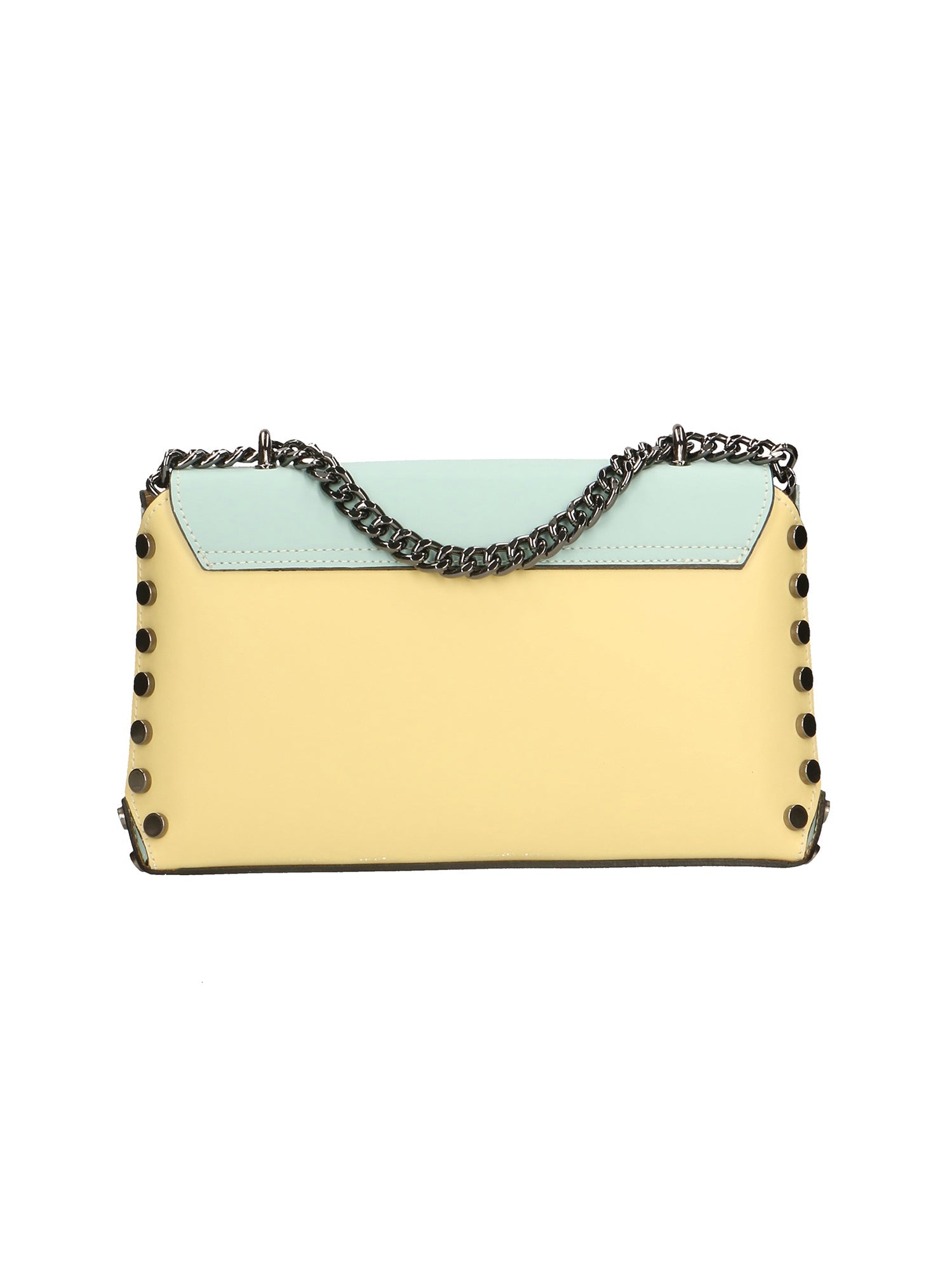 Vera pelle 8641-GIALLO+MARINA Borsa a tracolla da donna Evanthe Pro Chiara Ferretti