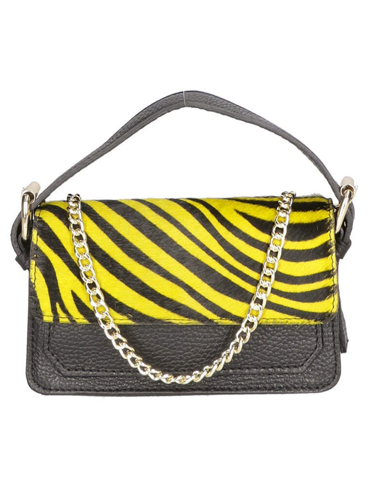 Aleide Borsa a mano da donna Vera pelle 04858-ZEBRA GIALLO Chiara Ferretti