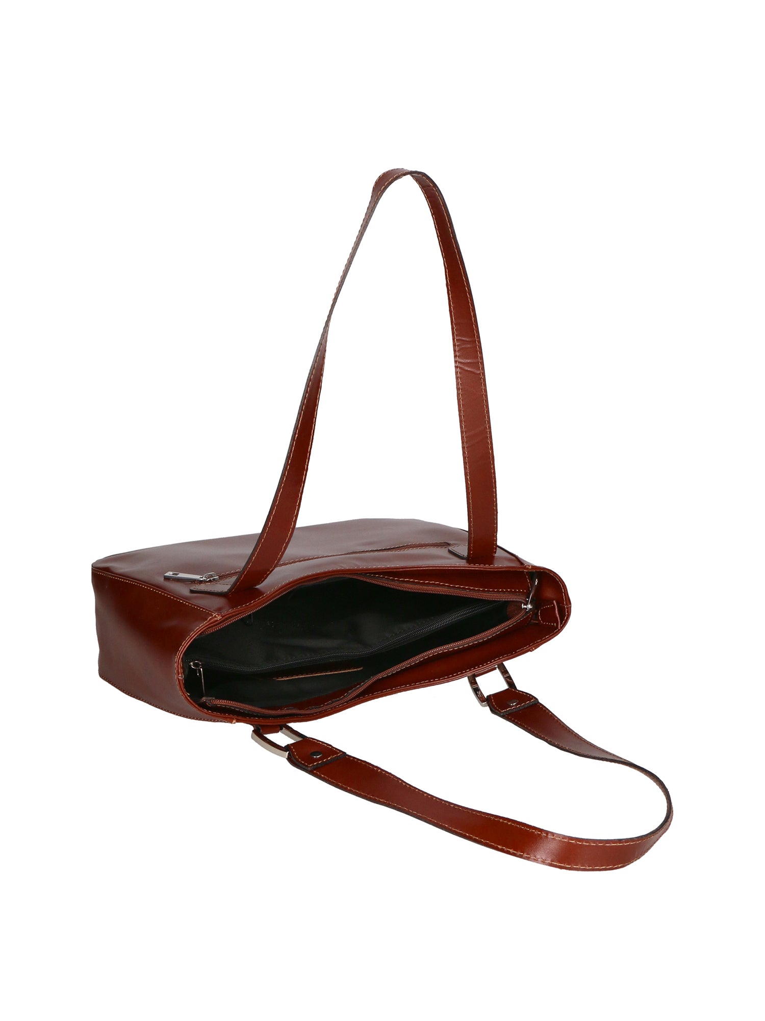 Eva Borsa a spalla da donna Vera pelle 9024-MARRONE BROWN Chiara Ferretti