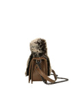 Silvana Pro Borsa a tracolla donna Vera pelle + Calfhair 6599-TAUPE Chiara Ferretti