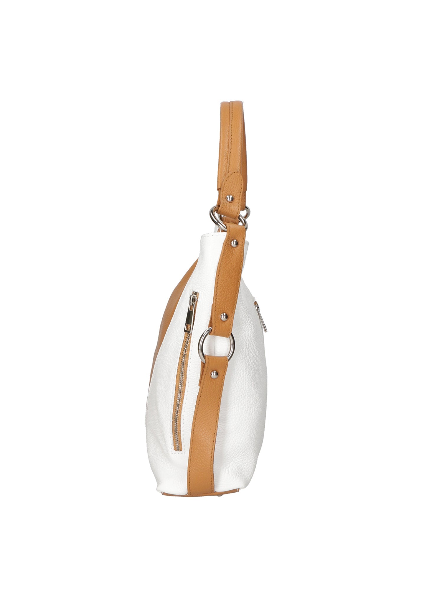 Emily Borsa a spalla da donna Vera pelle 80064-D17 CUOIO D01 BIANCO Chiara Ferretti