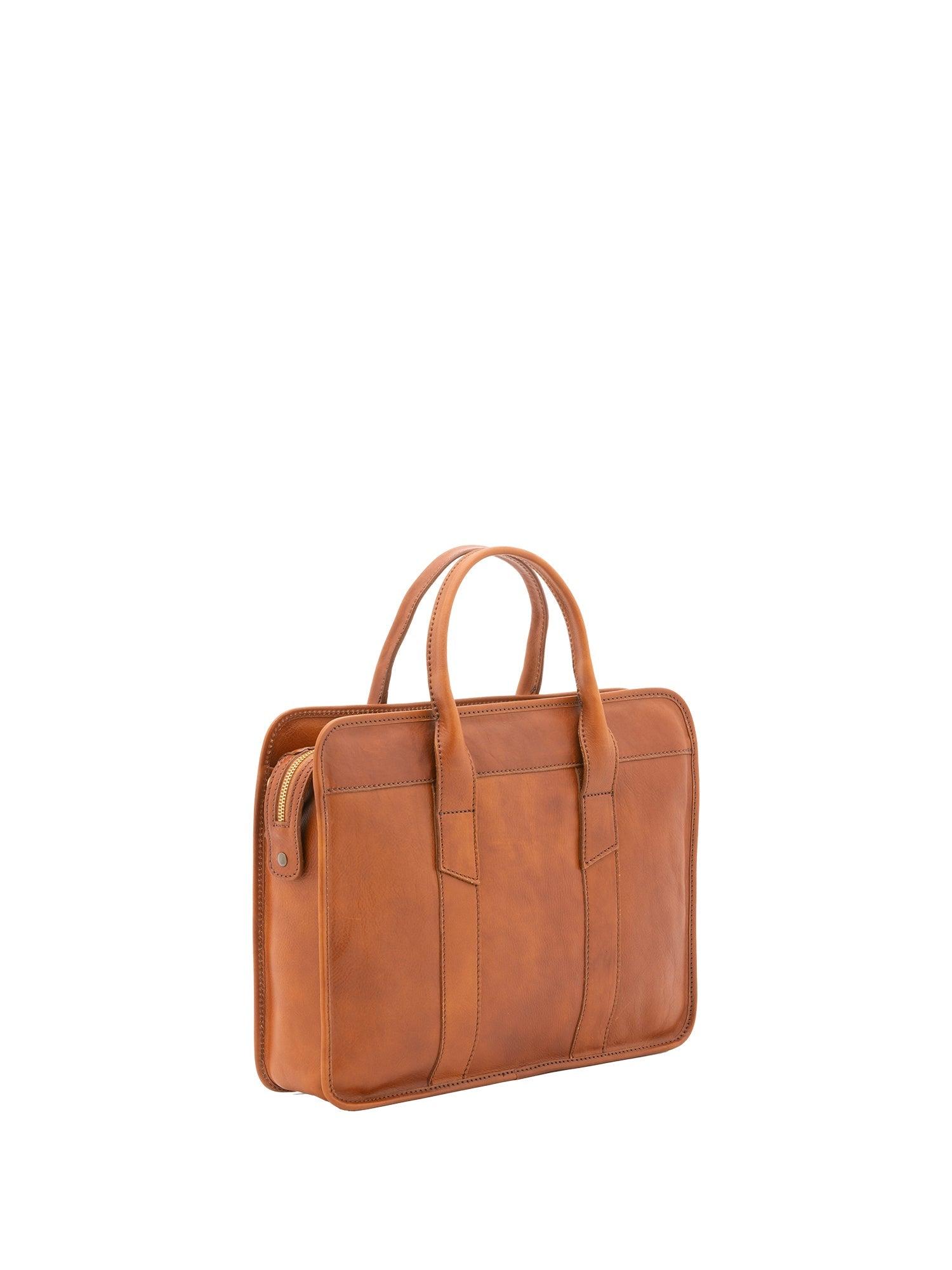 Borsa a mano unisex vera pelle Made in Italy 4454-MIELE Alessia Firenze