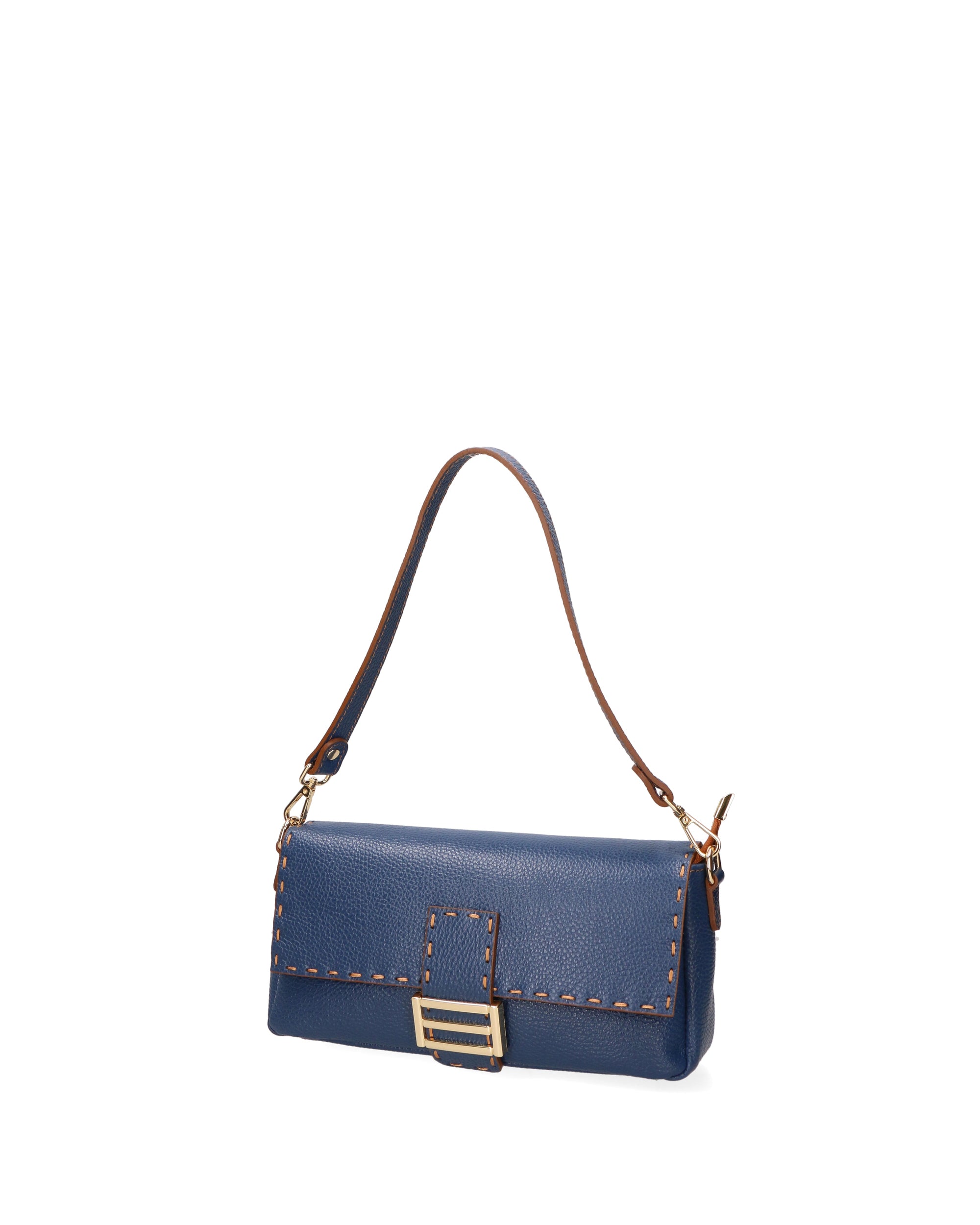 Wally Borsa a spalla da donna Vera pelle 06869-D24 BLU Chiara Ferretti