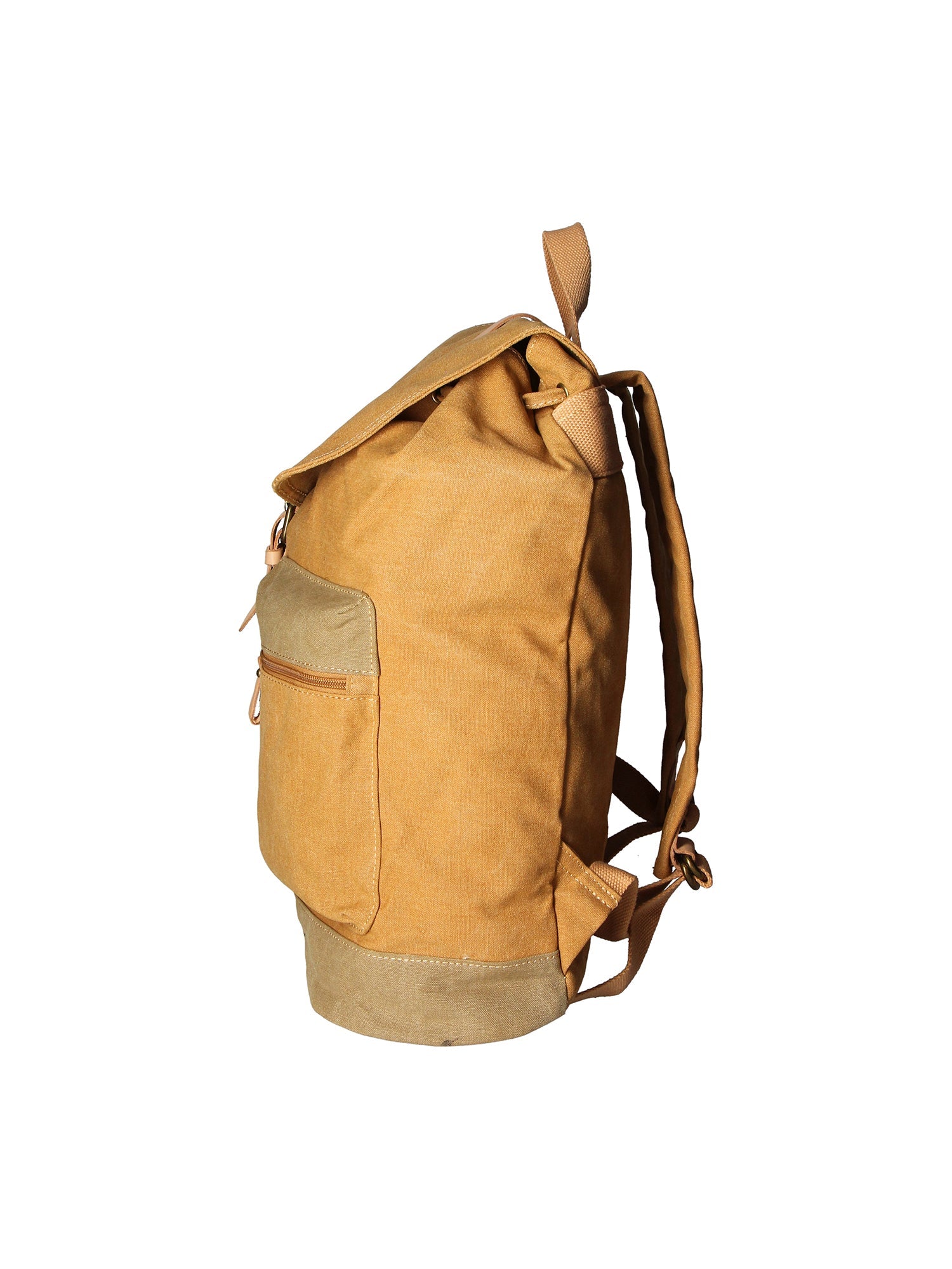 Mavi’ ZG3013-CUOIO COGNAC Zaino unisex in canvas e vera pelle Chiara Ferretti