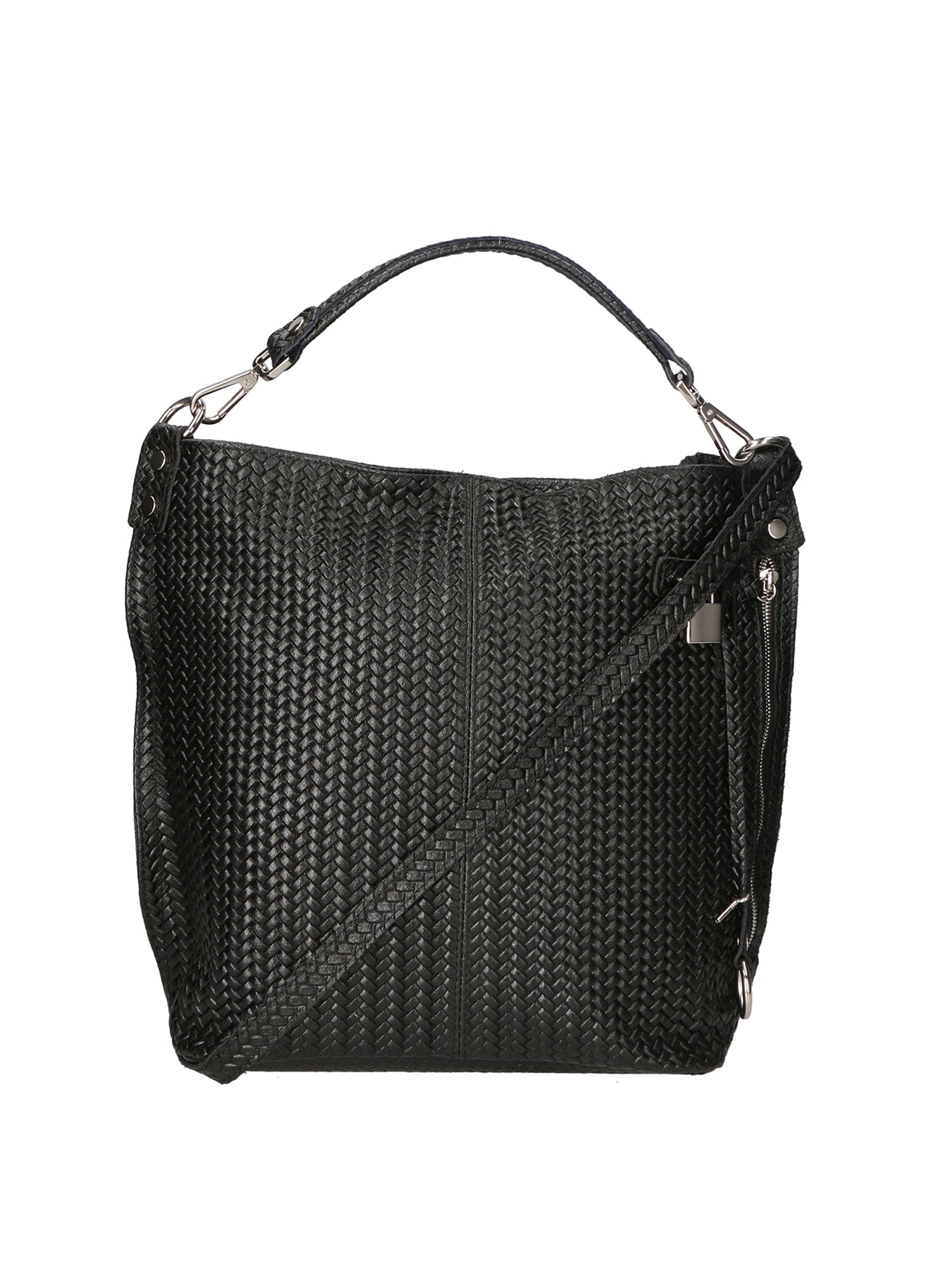 Elga Borsa a spalla da donna Vera pelle 80051-NERO Chiara Ferretti
