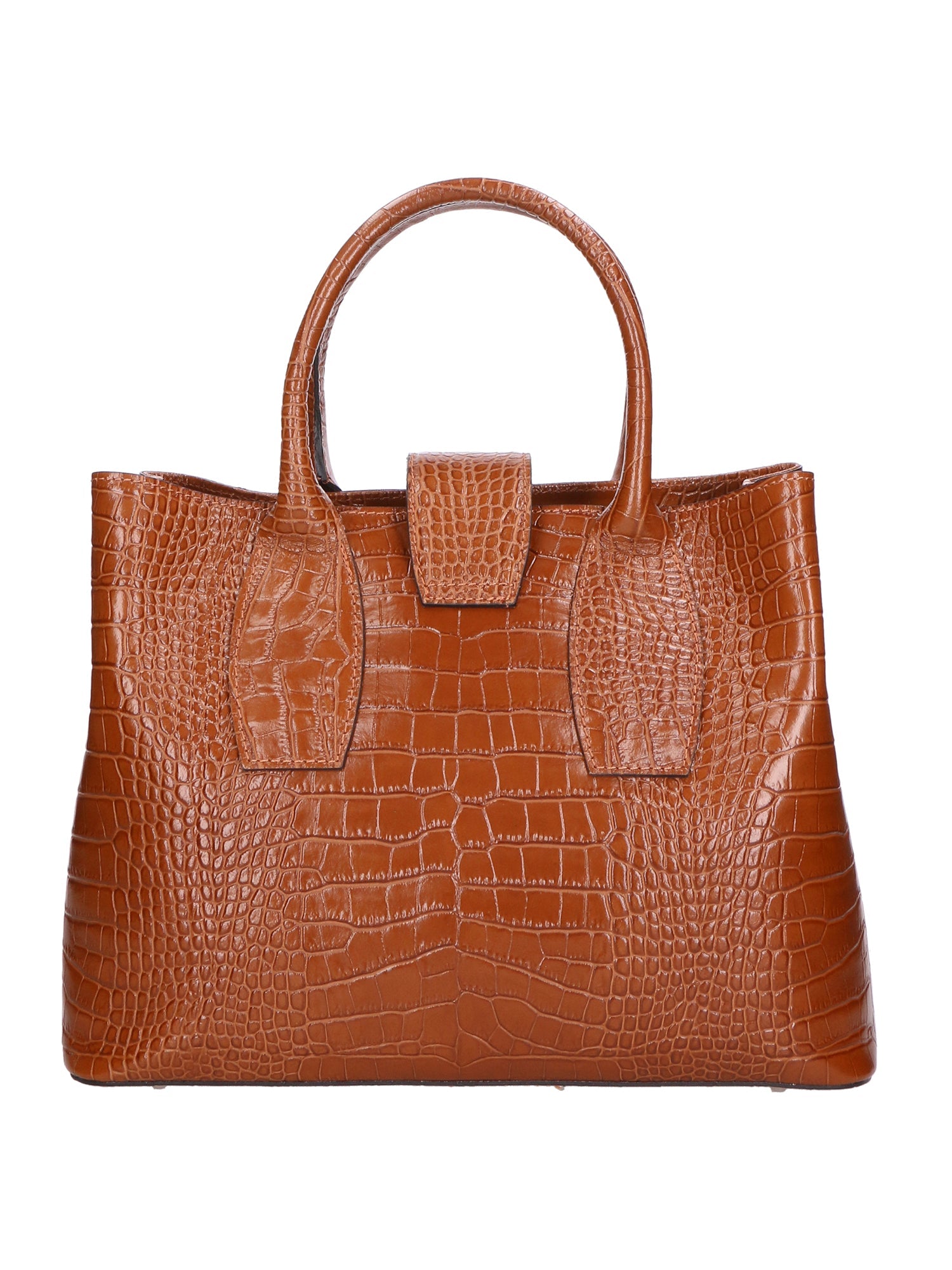Letizia Borsa a mano da donna Pelle stampata croco 06542-CUOIO COGNAC Chiara Ferretti