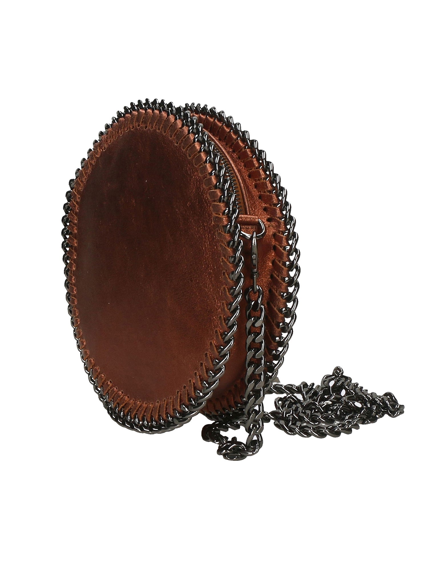 Nora Damen-Schultertasche aus echtem Leder, hergestellt in Italien, 22 x 22 x 5 cm