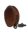 Nora Damen-Schultertasche aus echtem Leder, hergestellt in Italien, 22 x 22 x 5 cm