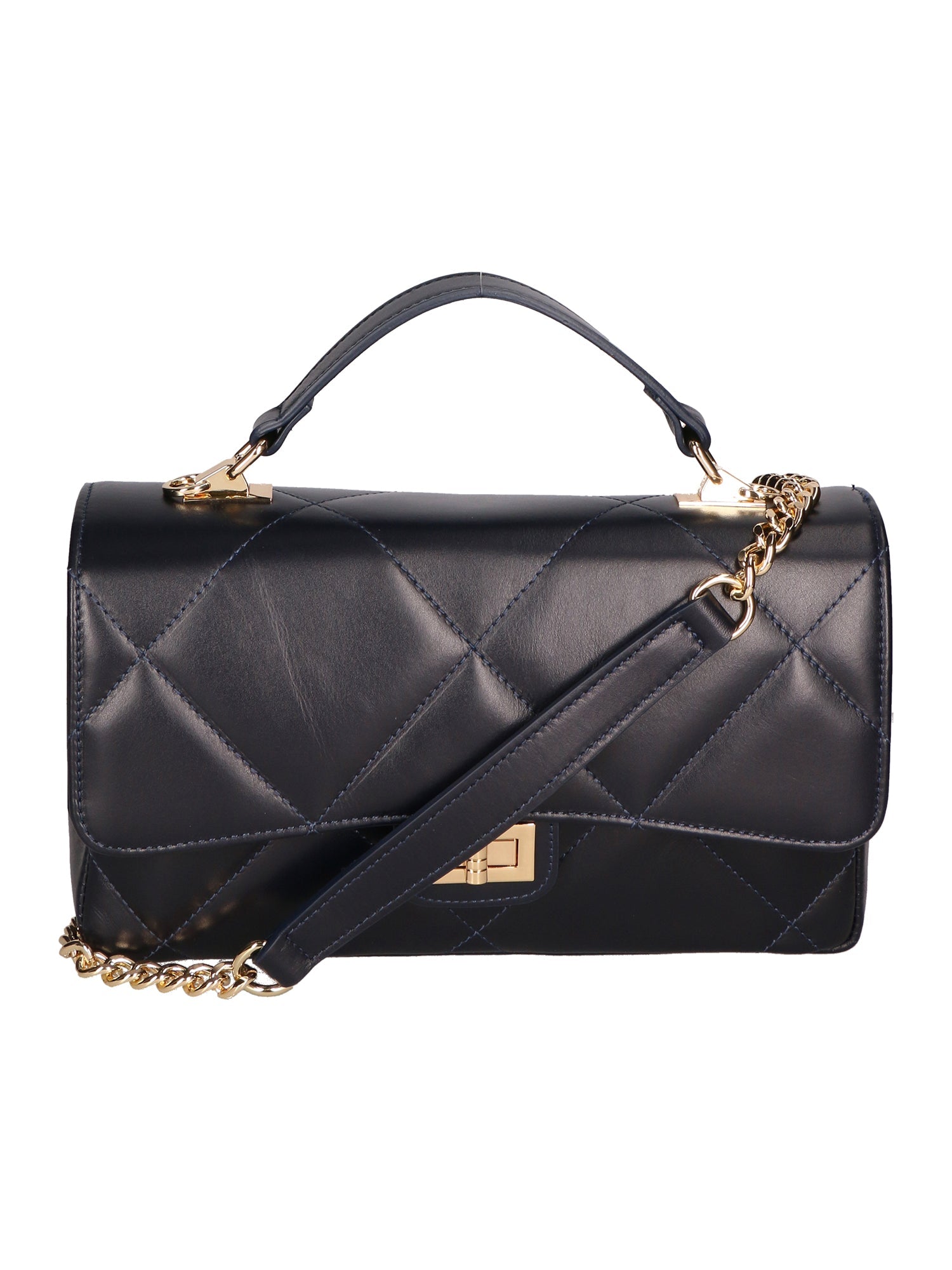 Vita Borsa a spalla da donna Vera pelle 06879-S24 BLU JEANS Chiara Ferretti