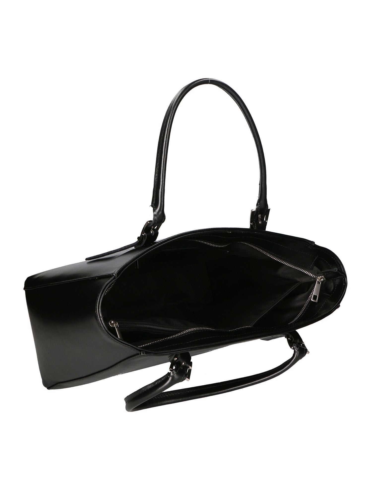 Fortunata Borsa a mano da donna Vera pelle 9119-NERO BLACK Chiara Ferretti
