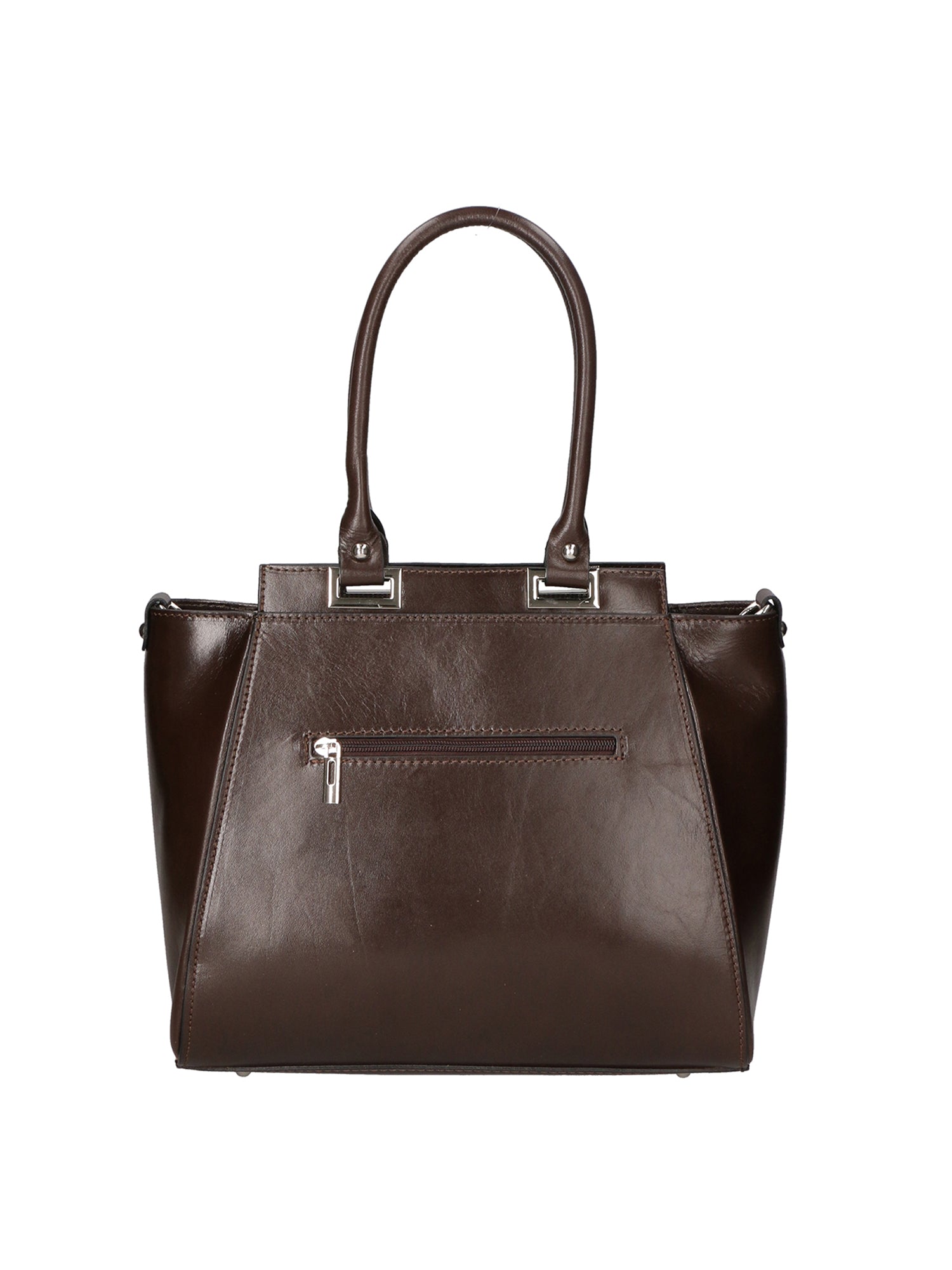 Fatima Borsa a mano da donna 100% pelle 9060-TMORO DARK BROWN Chiara Ferretti