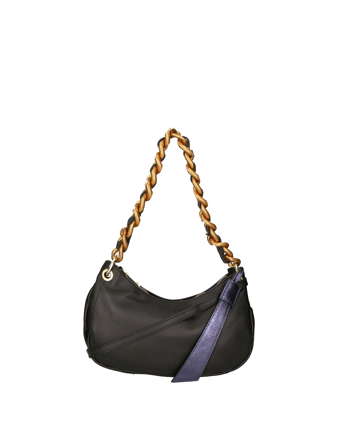 Ferrara Borsa a spalla da donna Vera pelle 05461-S28 NERO+L033 BLU Chiara Ferretti