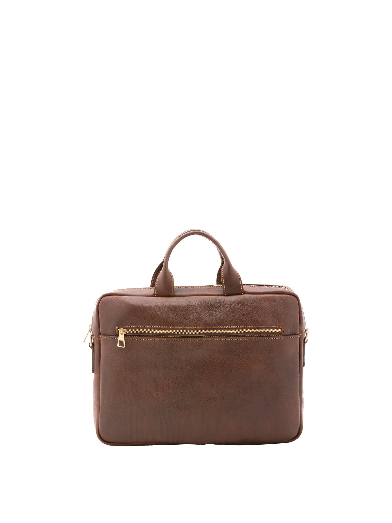 Borsa a mano unisex in vera pelle Made in Italy 4317-TESTA DI MORO Alessia Firenze