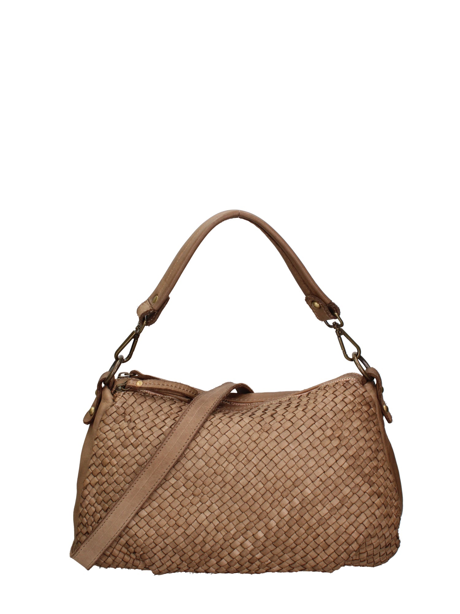 Novella Borsa a spalla da donna Vera pelle 7800-TAUPE Chiara Ferretti