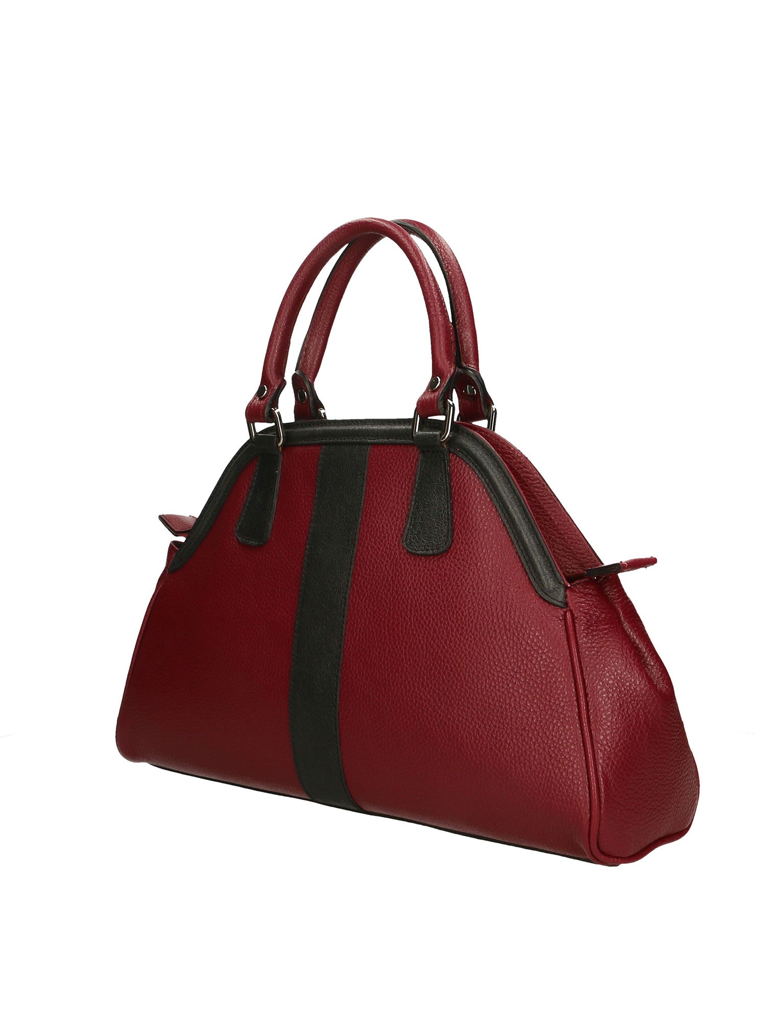 Emeraude Borsa a mano da donna Vera Pelle 6710-BORDO+NERO Chiara Ferretti