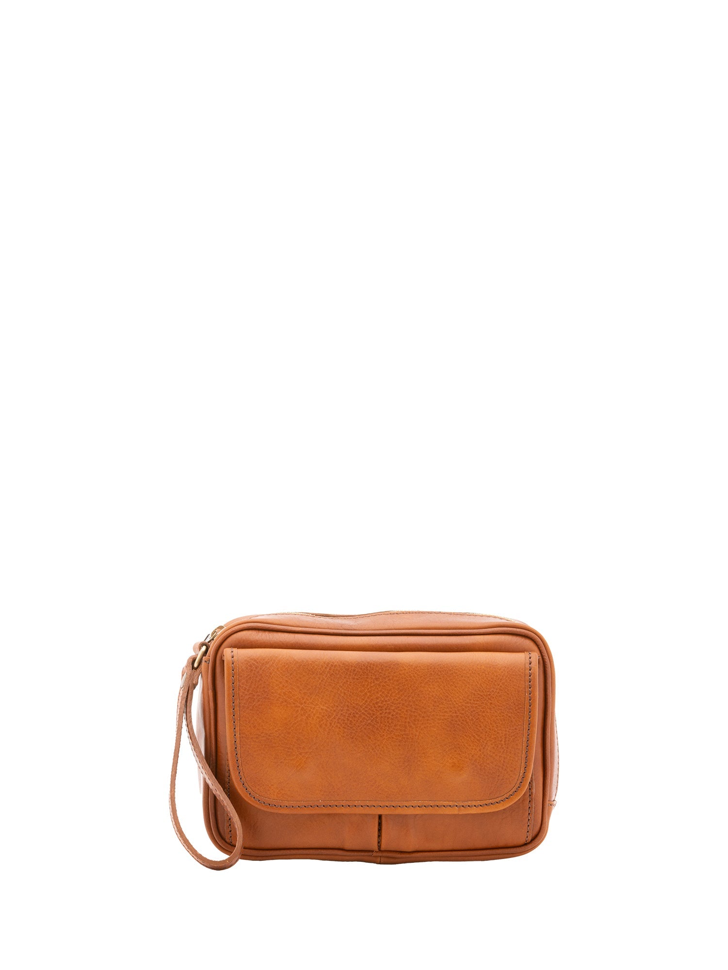 Pochette da donna in vera pelle Made in Italy 4414-MIELE Alessia Firenze