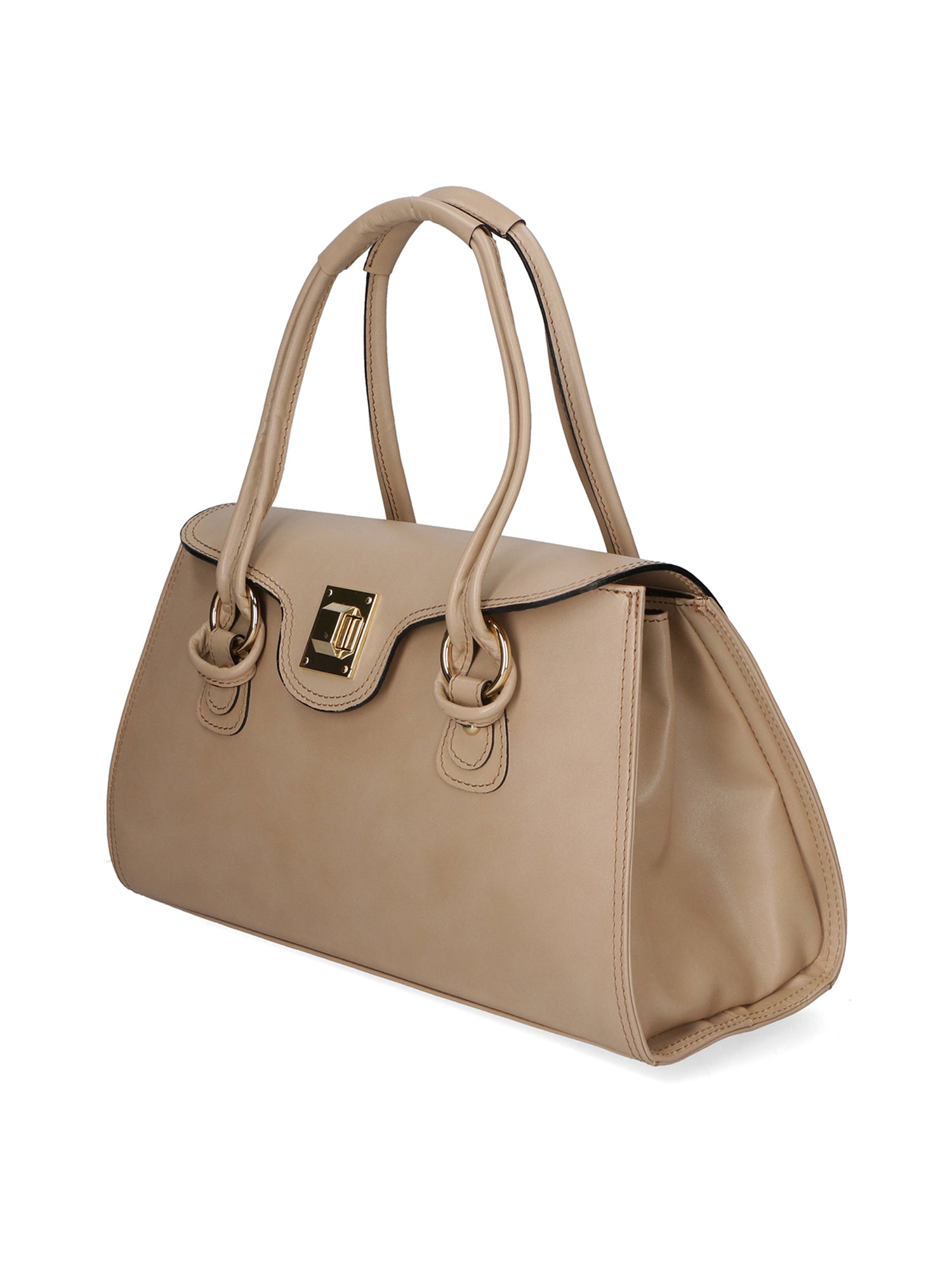 Fiona Borsa a mano da donna 100% pelle 9112-FANGO TAUPE Chiara Ferretti