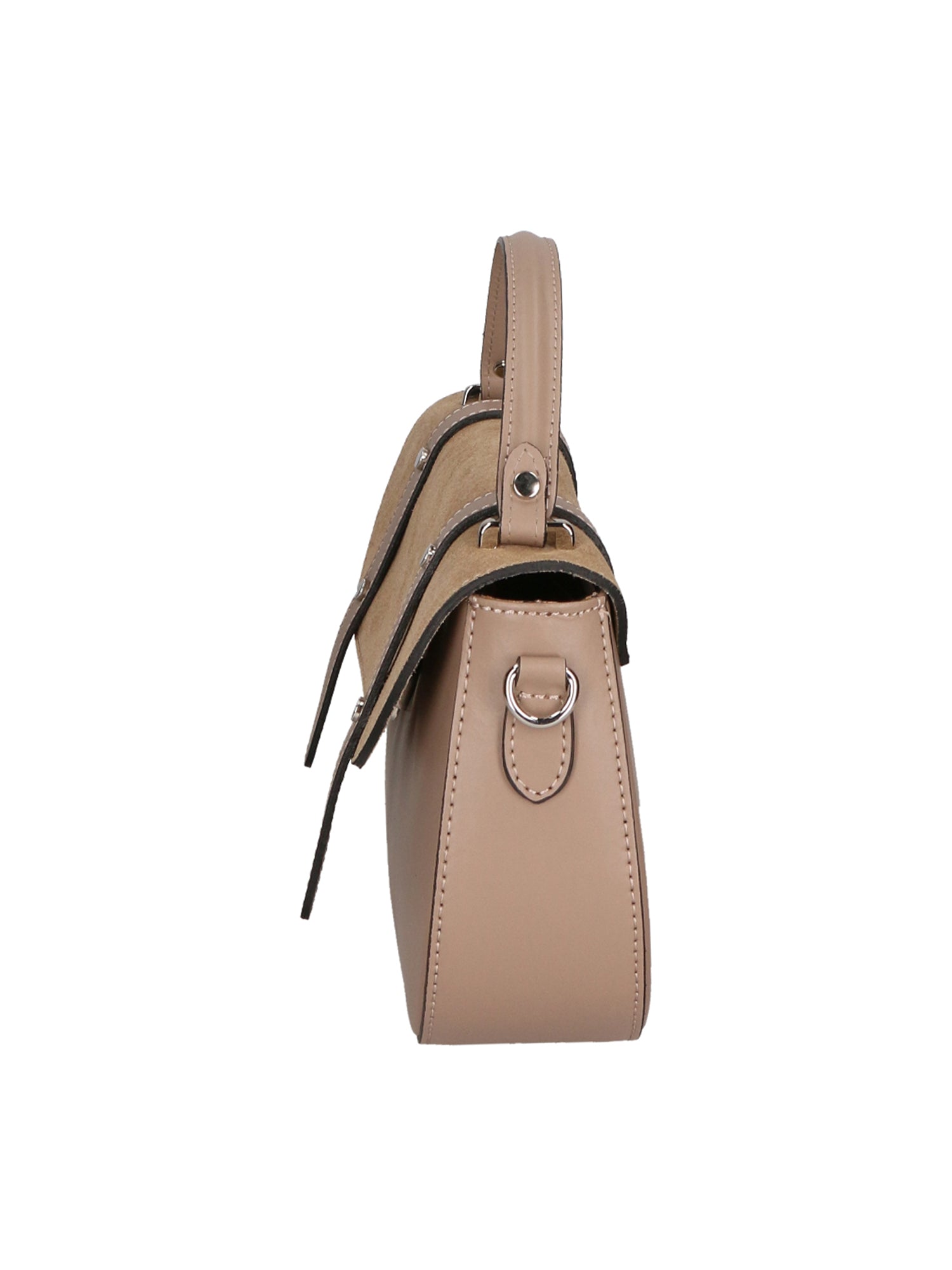 Genziana Borsa a mano da donna Vera pelle 05993-L113 TAUPE+TAUPE Chiara Ferretti