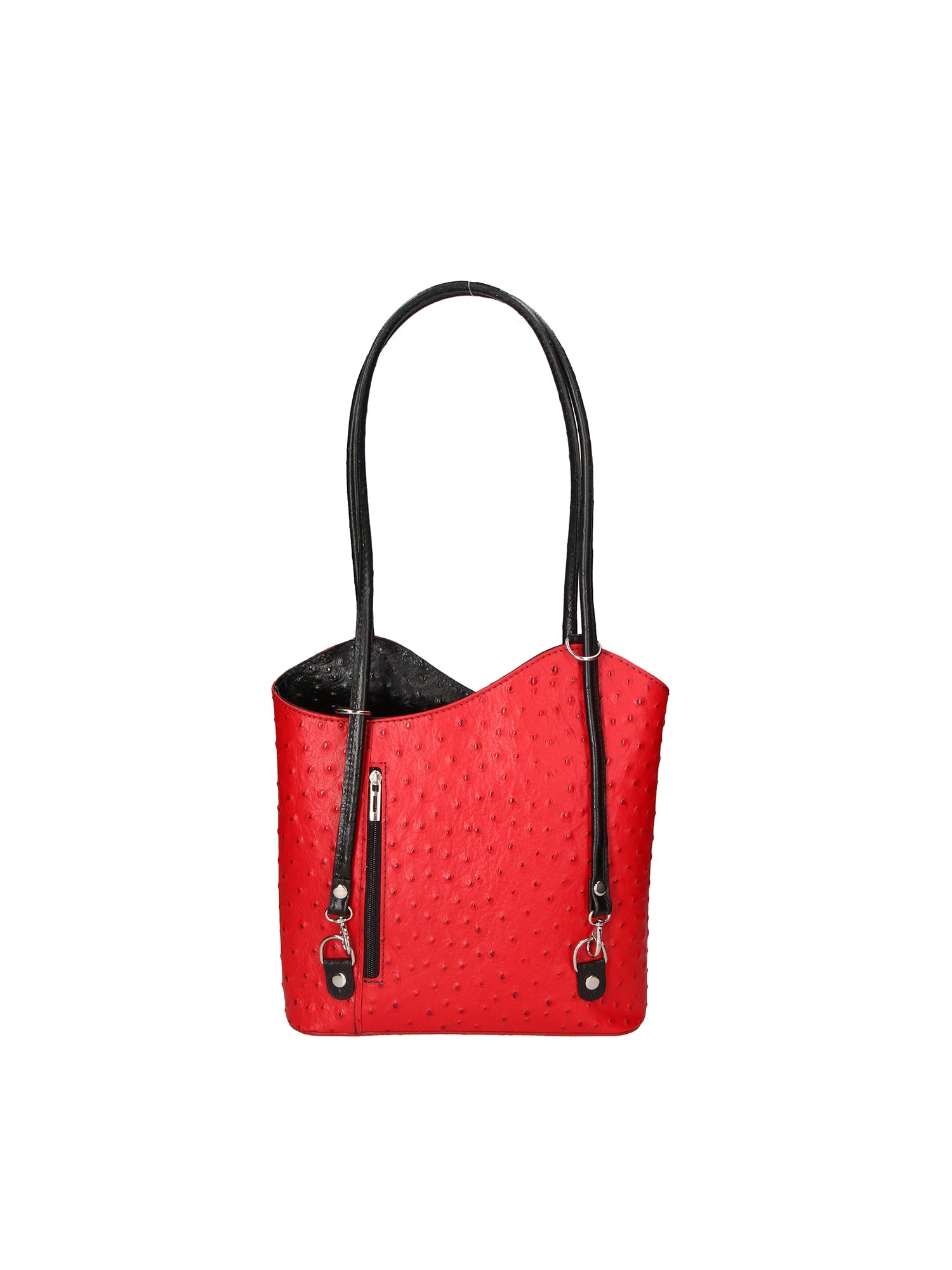 Chanel 3005-12 ROSSO SCURO 20 NERO Zaino da donna in vera pelle Chiara Ferretti