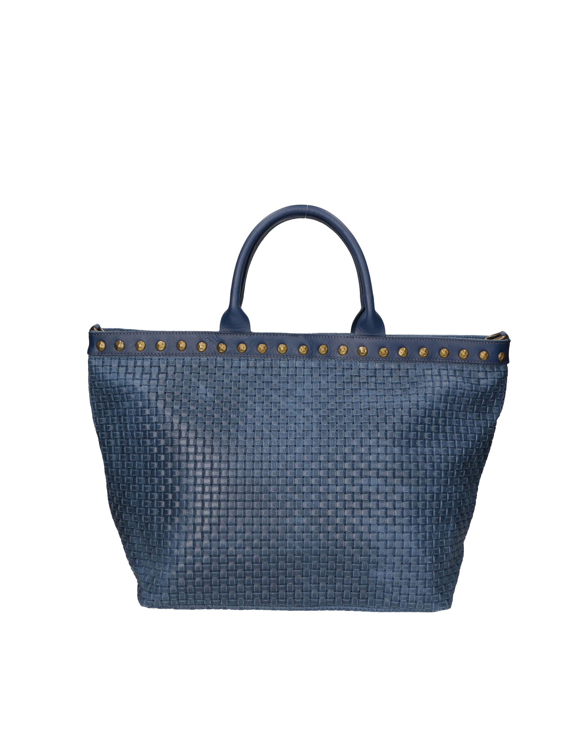 Elowen Plus Borsa Shopper da donna Vera Pelle 80063-BLUJEANS Chiara Ferretti