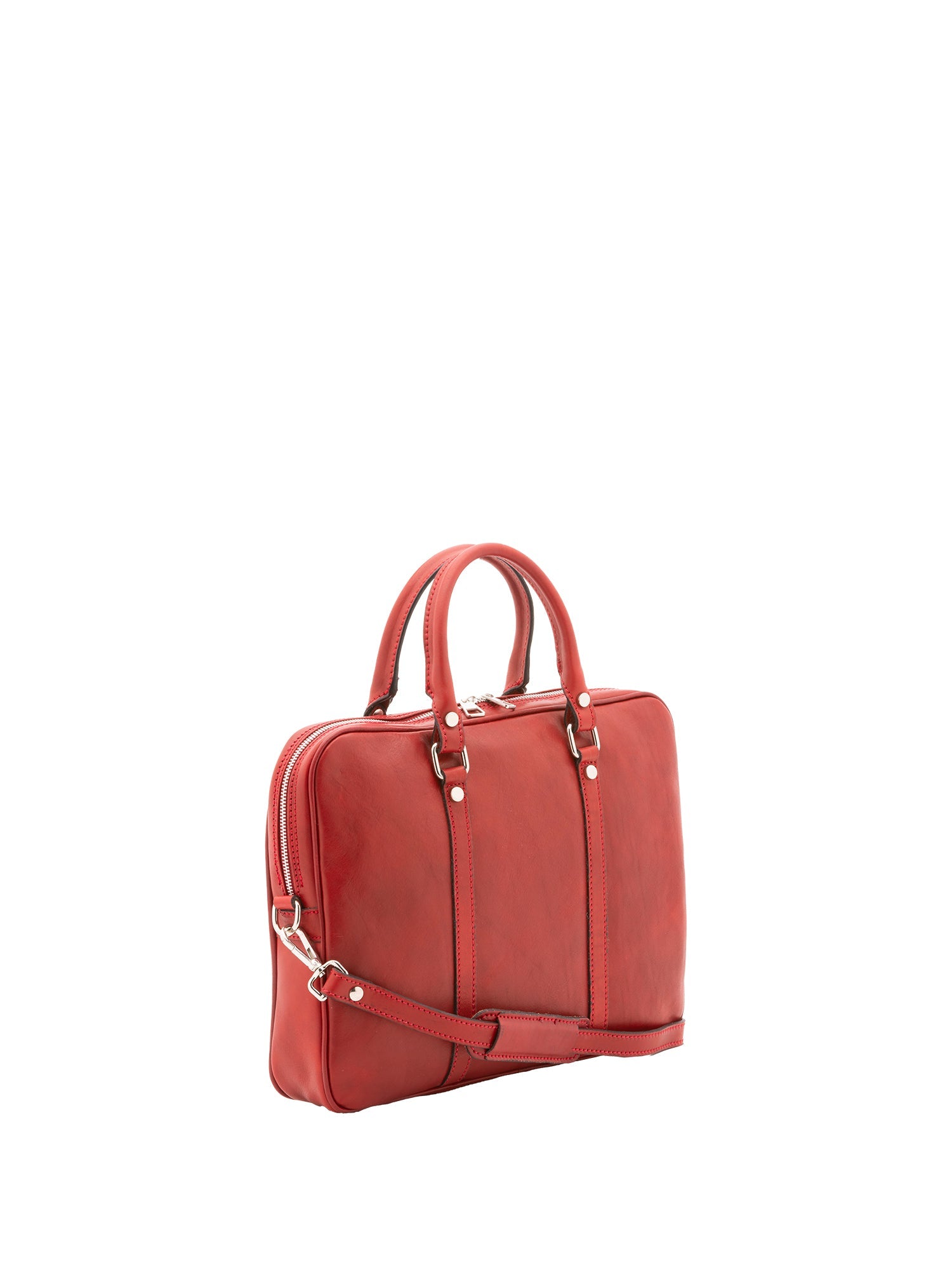 Borsa a mano unisex in vera pelle Made in Italy 4540-ROSSO Alessia Firenze