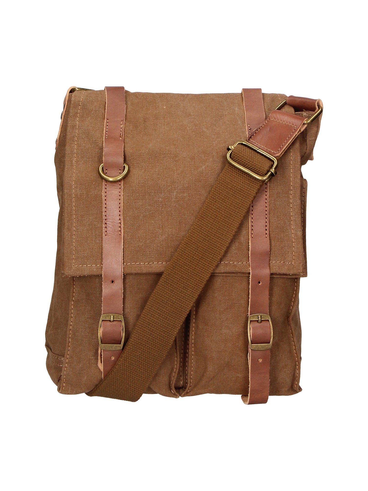 Milena Borsa a tracolla unisex Canvas e vera pelle ZG3009-FANGO TAUPE Chiara Ferretti