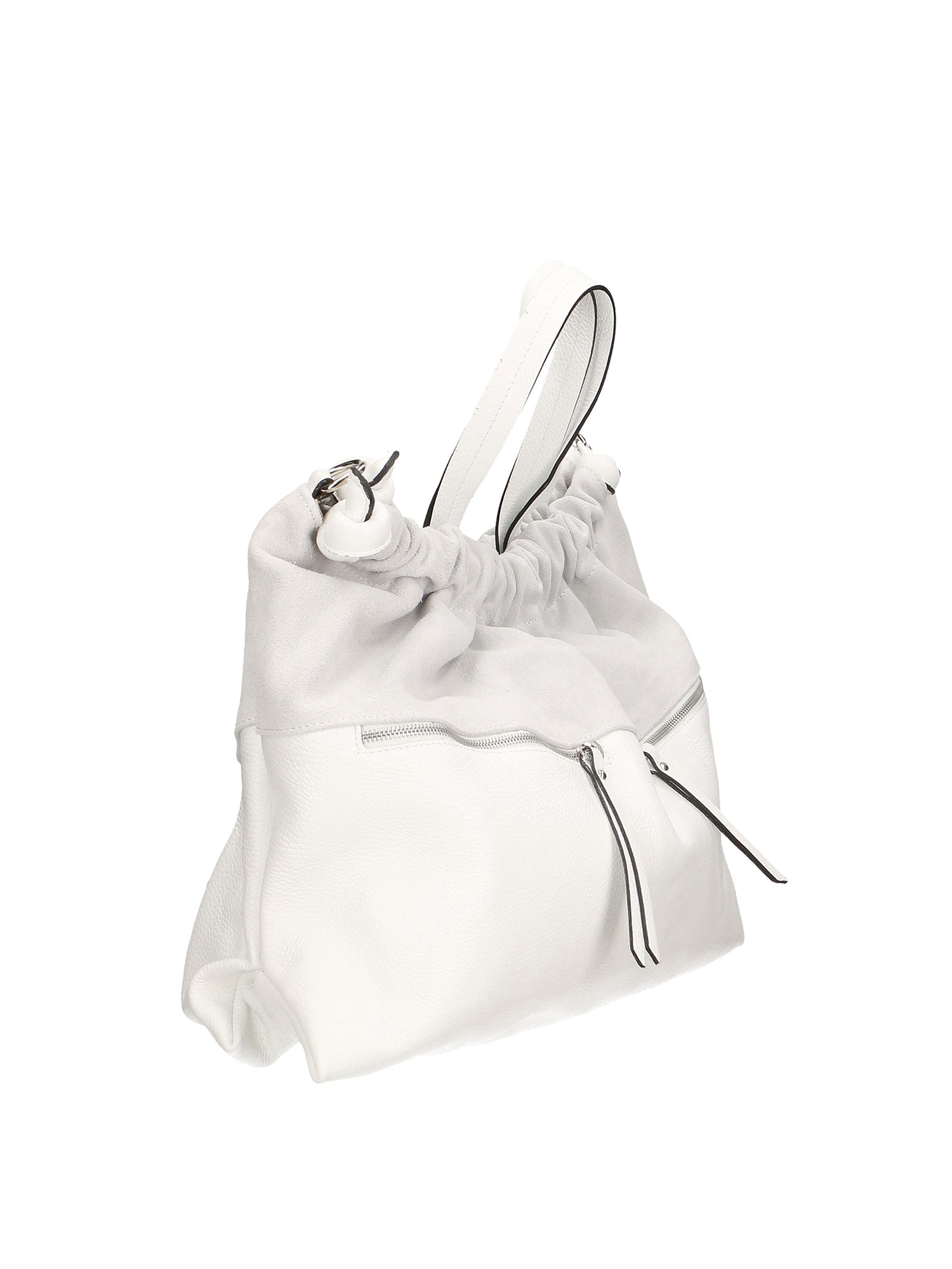 Firenze Borsa a mano da donna Vera pelle 01838-BIANCO WHITE Chiara Ferretti