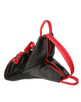 Erika Zaino da donna in vera pelle Casual 80072-NERO-ROSSO Chiara Ferretti