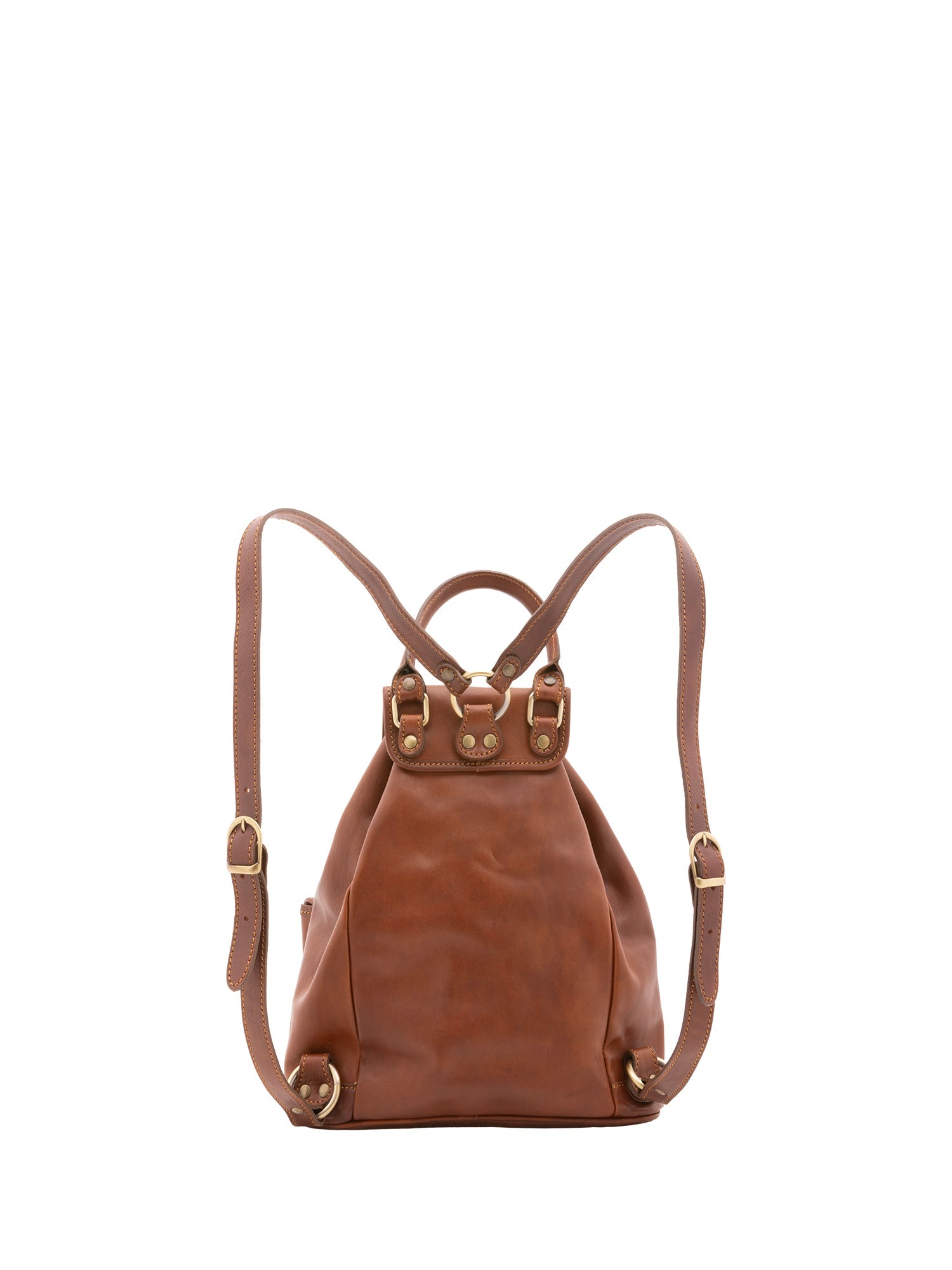 Zaino in vera pelle unisex Made in Italy 4030-MARRONE Alessia Firenze