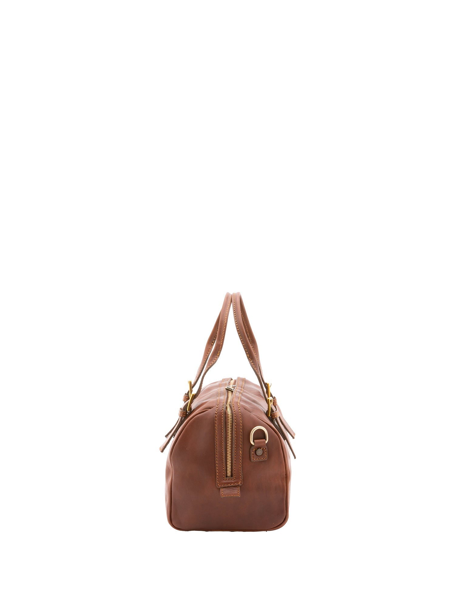 Borsa a bauletto unisex in vera pelle 100% cotone 4528-MARRONE Alessia Firenze