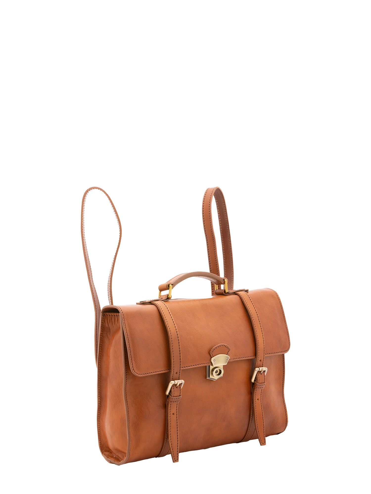 Zaino in vera pelle unisex 100% cotone 4431-MIELE Alessia Firenze