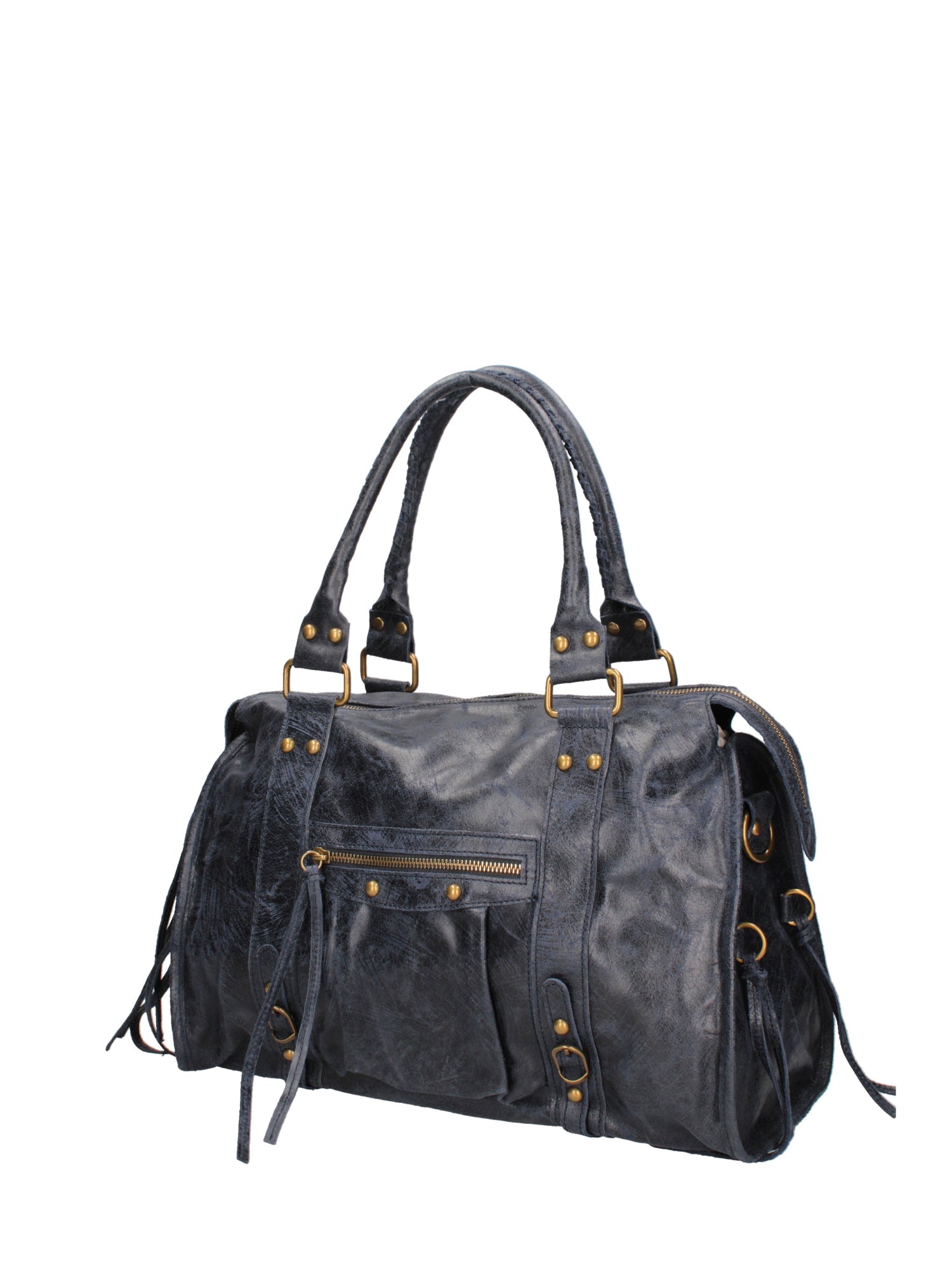 Elara Borsa a spalla da donna Vera pelle 06090-013 BLU NAVY Chiara Ferretti