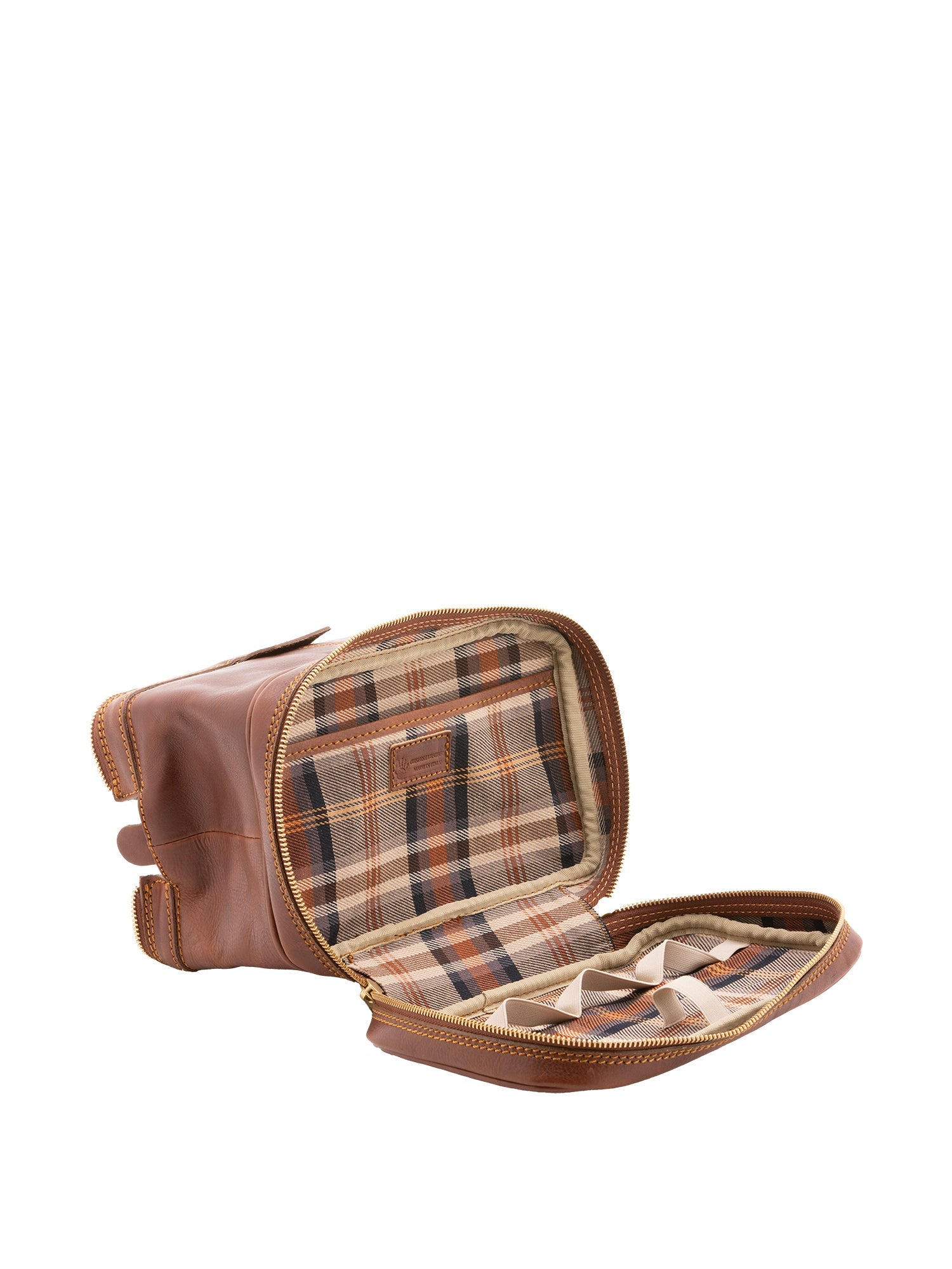 Pochette unisex in vera pelle Made in Italy 4424-MARRONE Alessia Firenze