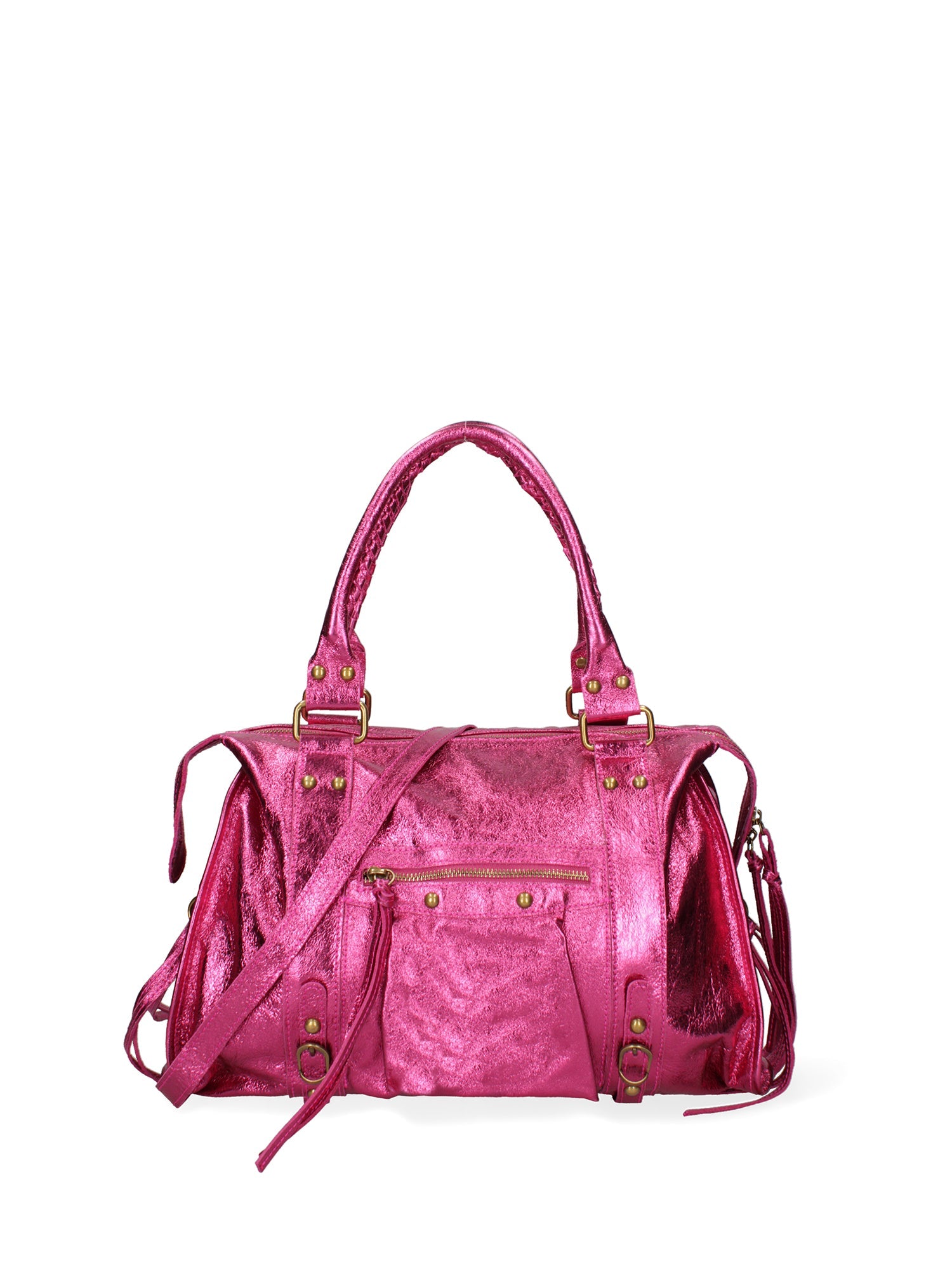 Novara Borsa a spalla da donna Vera pelle 06090 LM-L023 FUXIA Chiara Ferretti