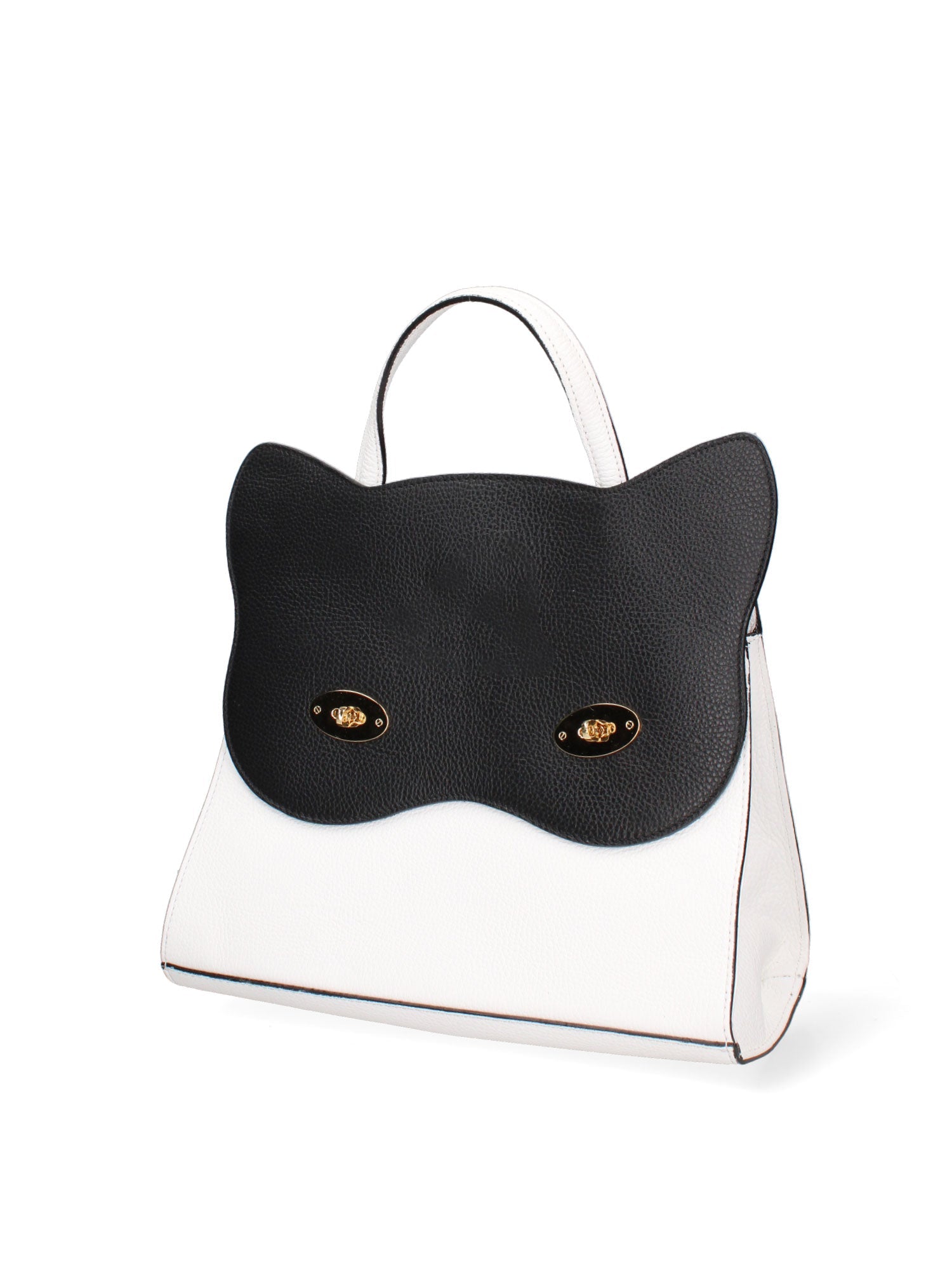 Arancia Borsa a mano da donna 100% pelle 8969-BIANCO+NERO Chiara Ferretti