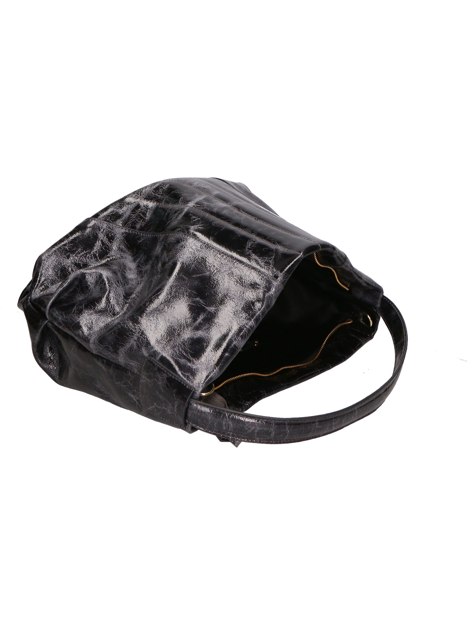 Vanda Damen-Schultertasche aus echtem Leder, hergestellt in Italien, 30 x 40 x 5 cm