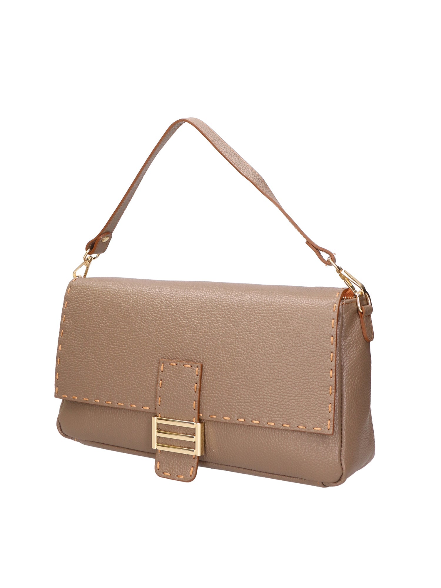 Walda Borsa a spalla da donna Vera pelle 06868-D40 TAUPE Chiara Ferretti