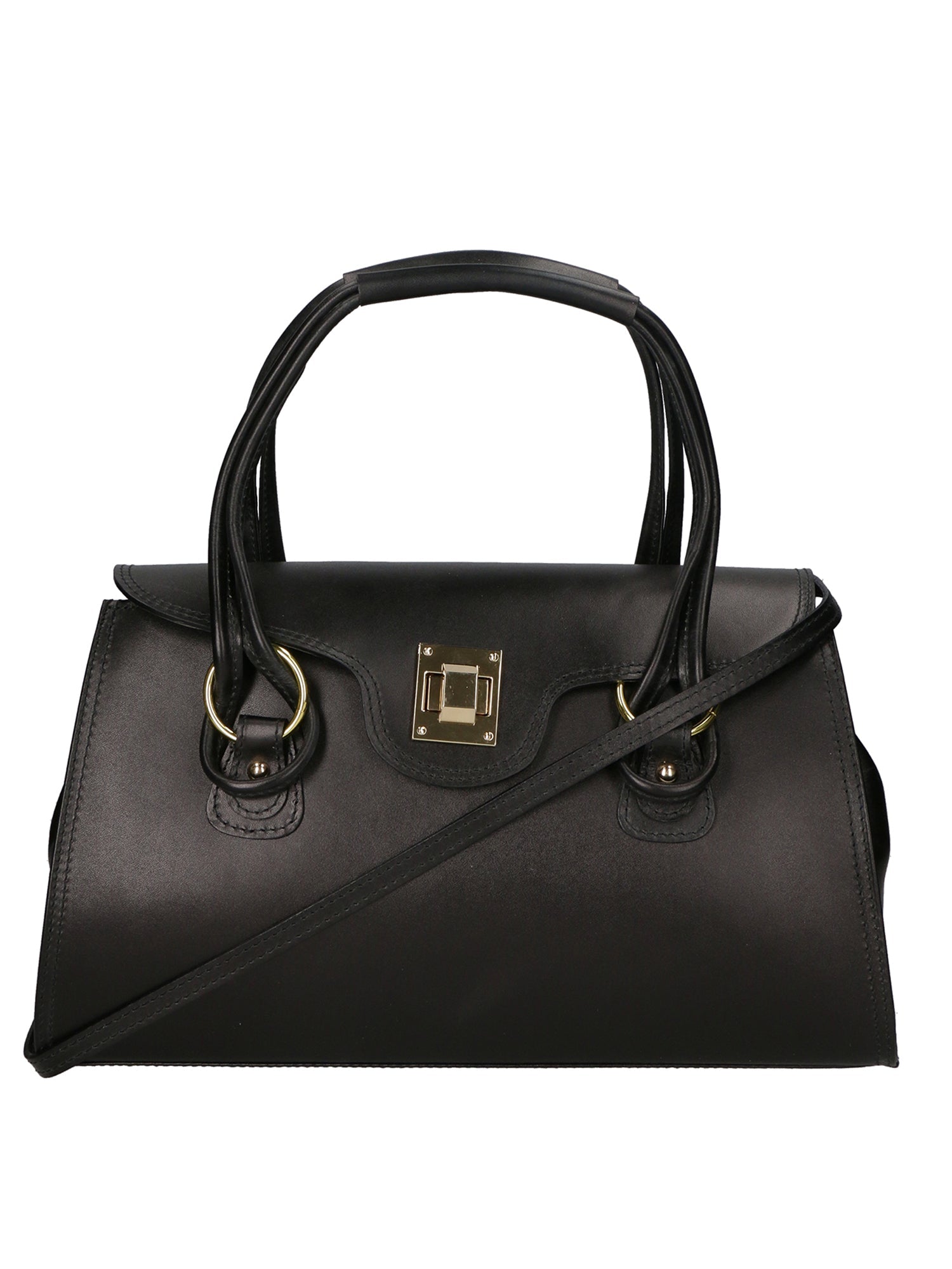 Fiona Borsa a mano da donna 100% pelle 9112-NERO BLACK Chiara Ferretti