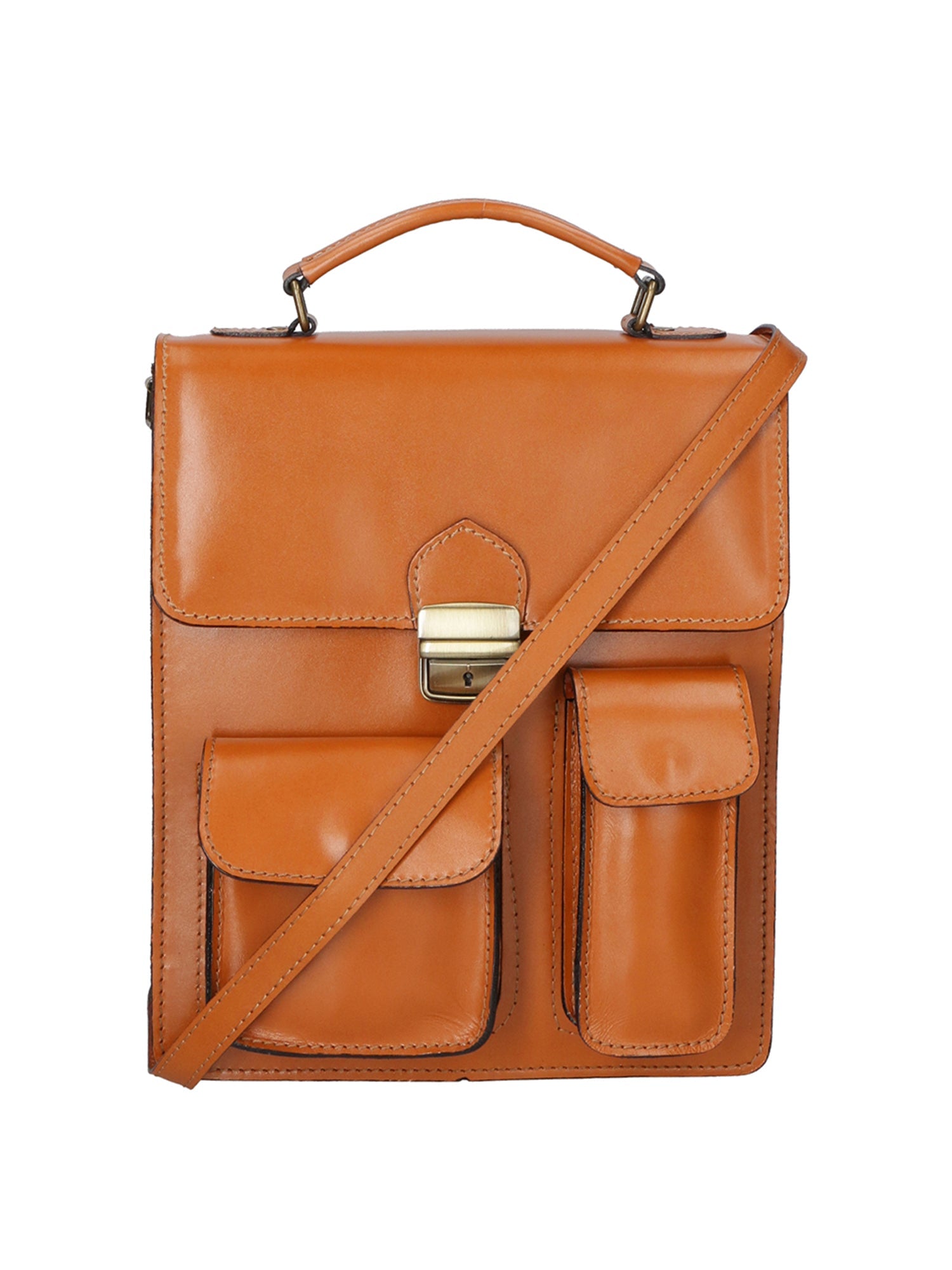 Tancredi Borsa da lavoro unisex in pelle Vera pelle 7013-CUOIO COGNAC Chiara Ferretti
