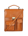 Tancredi Borsa da lavoro unisex in pelle Vera pelle 7013-CUOIO COGNAC Chiara Ferretti