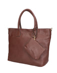 Sylvie Unisex-Handtasche aus echtem Leder, hergestellt in Italien, 34 x 30 x 9 cm