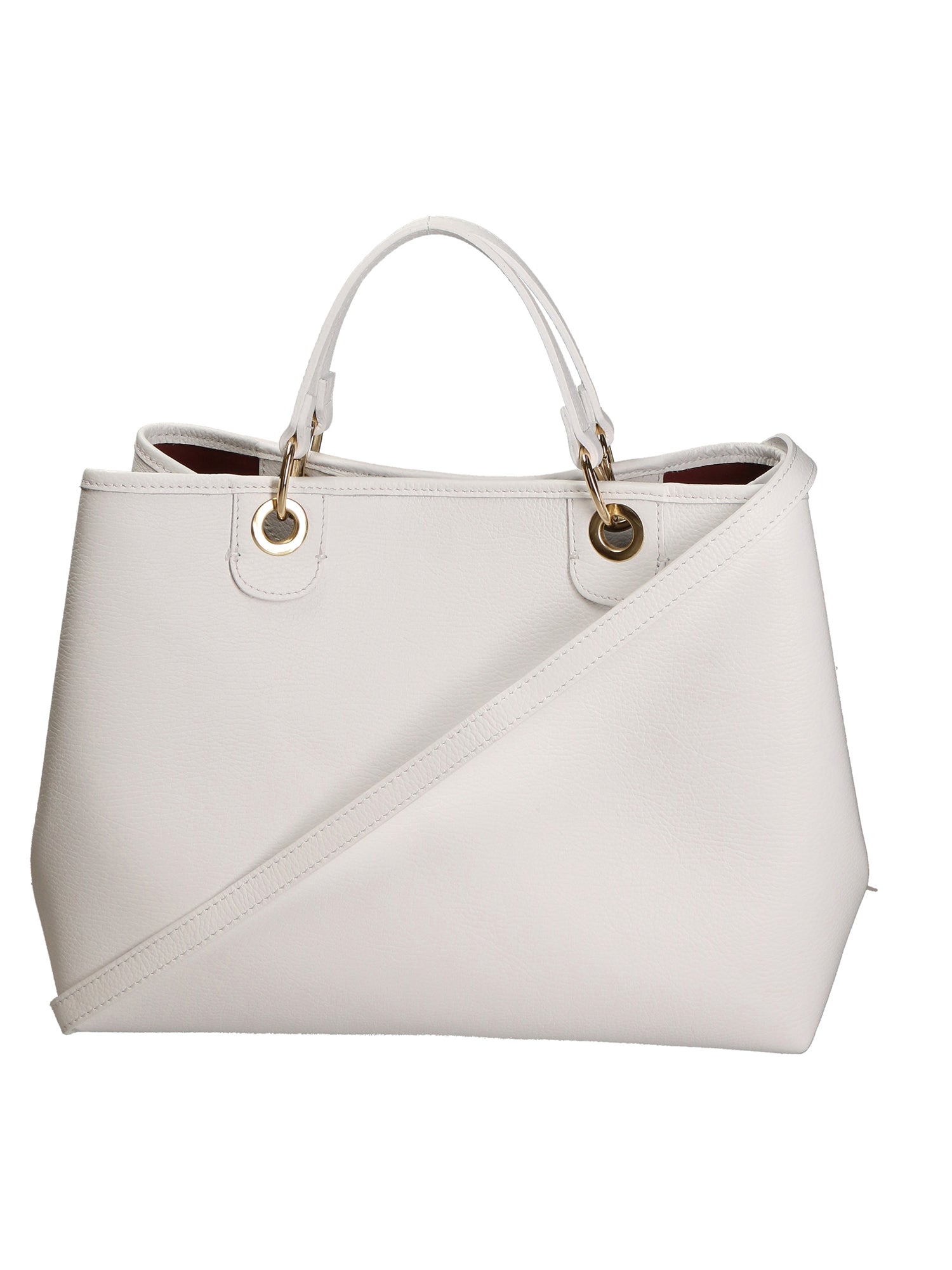 Azurite Borsa a mano da donna 100% pelle 06105-BIANCO WHITE Chiara Ferretti