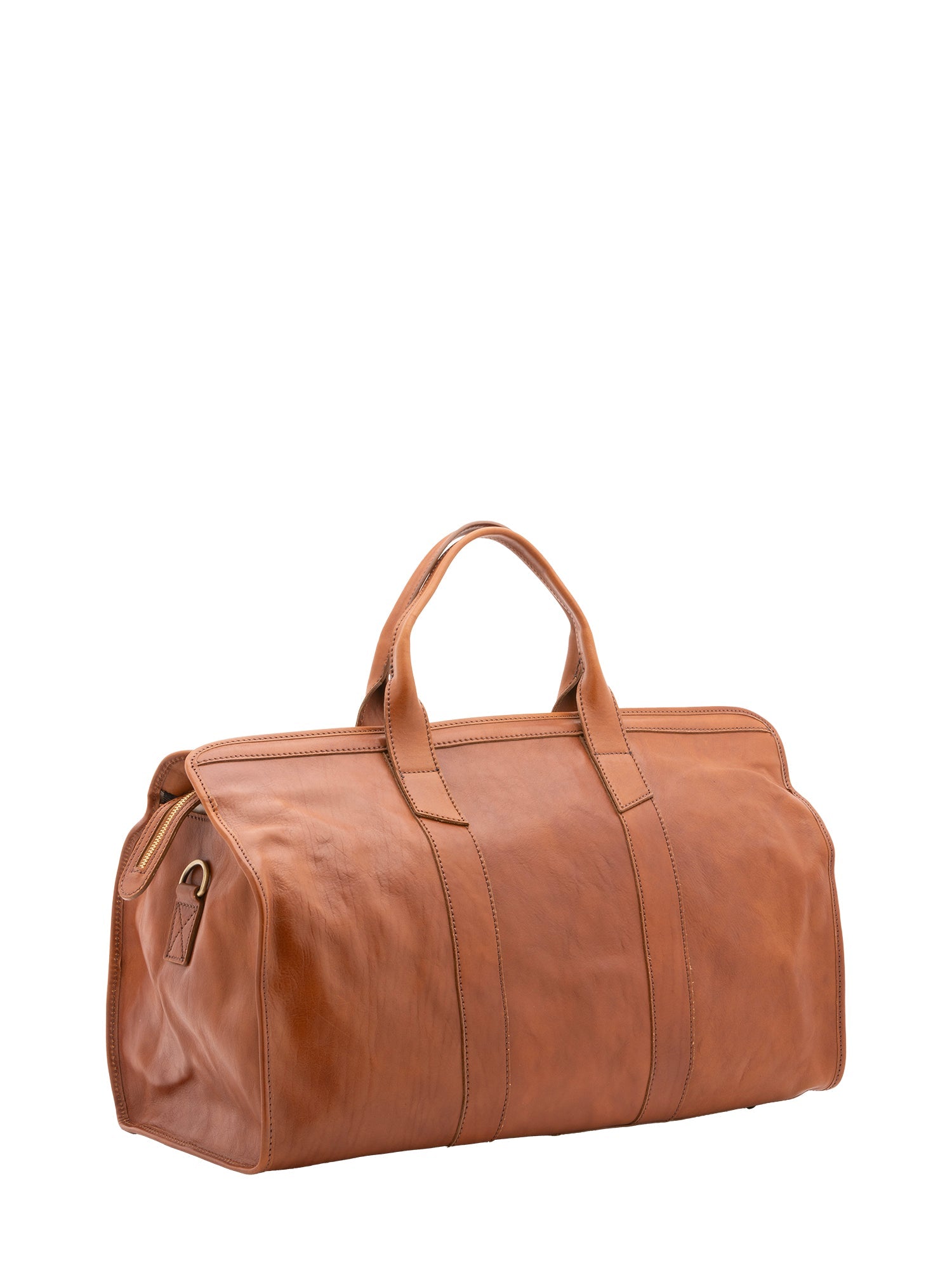 Borsa da viaggio unisex in vera pelle 100% cotone 4091-MIELE Alessia Firenze